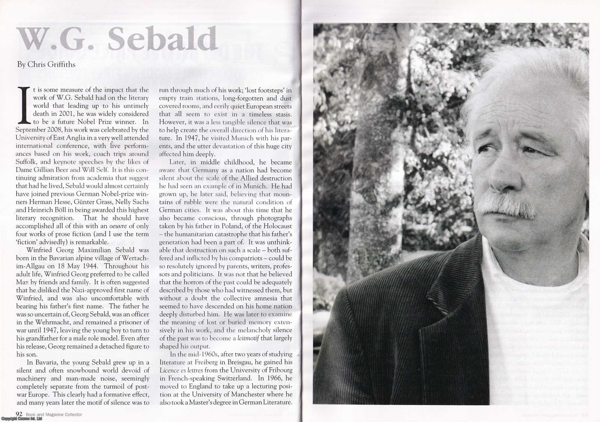 Chris Griffiths - W.G. Sebald. This is an original article separated from an issue of The Book & Magazine Collector publication, 2009.