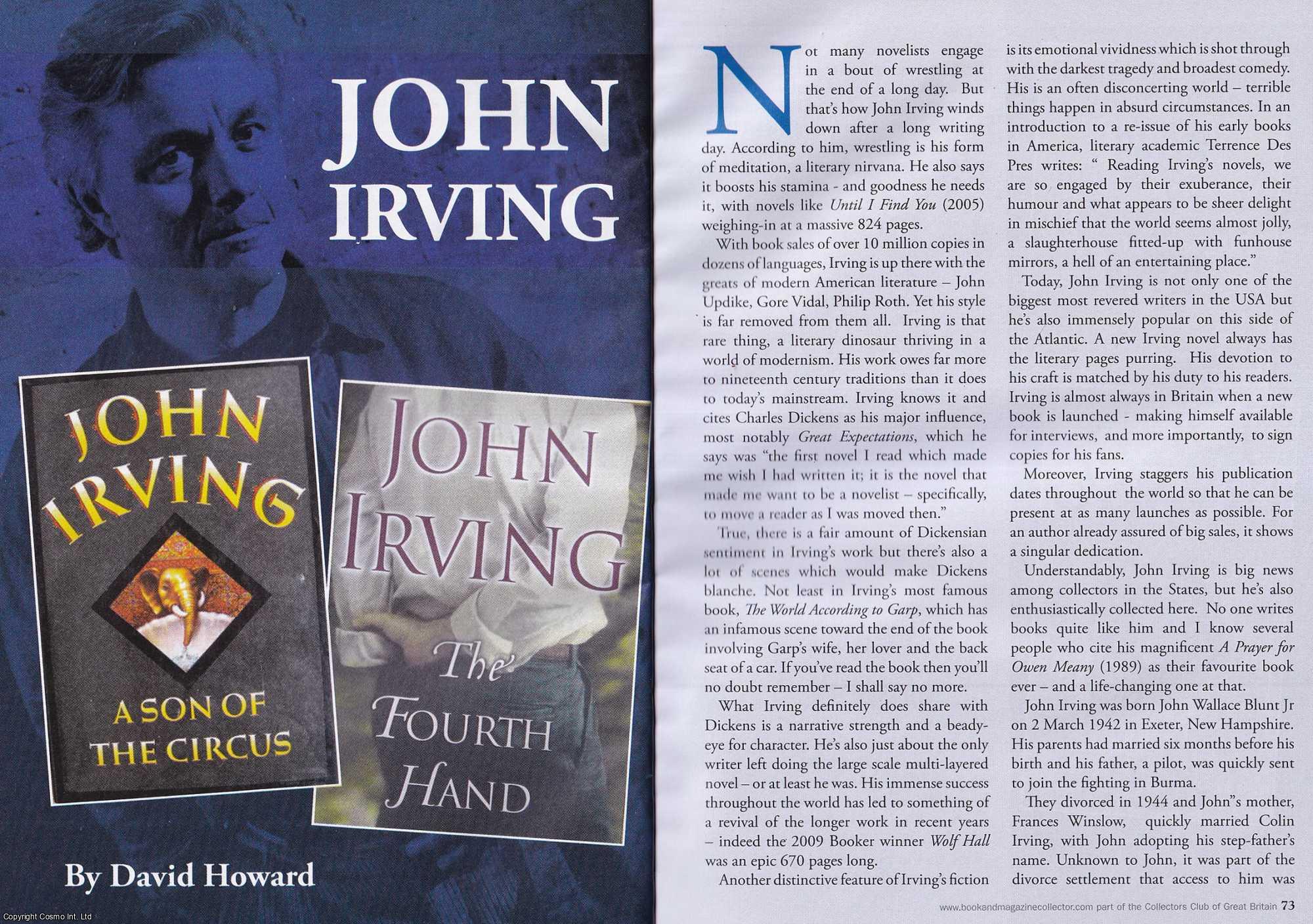 David Howard - John Irving, novelist. This is an original article separated from an issue of The Book & Magazine Collector publication, 2010.
