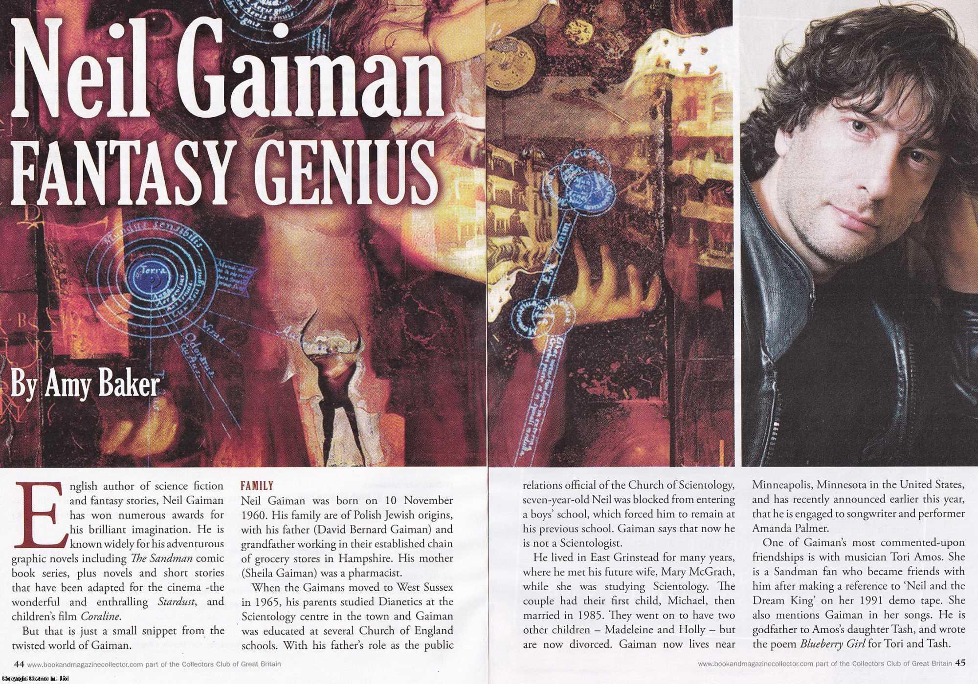 Amy Baker - Neil German : Fantasy Genius. This is an original article separated from an issue of The Book & Magazine Collector publication.