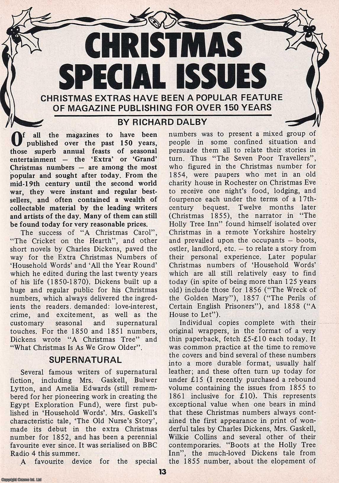 Richard Dalby - Christmas Special Issues : Magazine Publishing. This is an original article separated from an issue of The Book & Magazine Collector publication.
