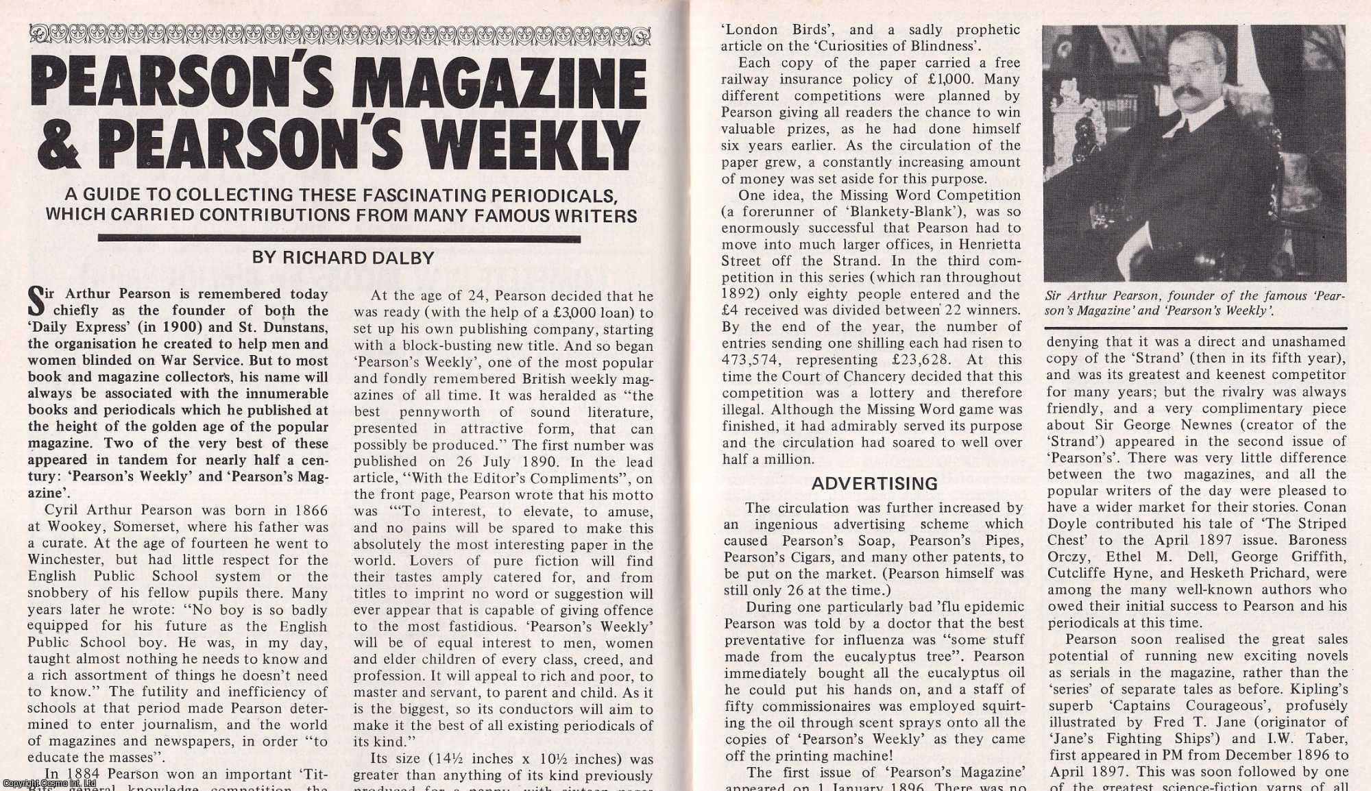 Richard Dalby - Pearson's Magazine & Pearson's Weekly Periodicals. This is an original article separated from an issue of The Book & Magazine Collector publication, 1985.