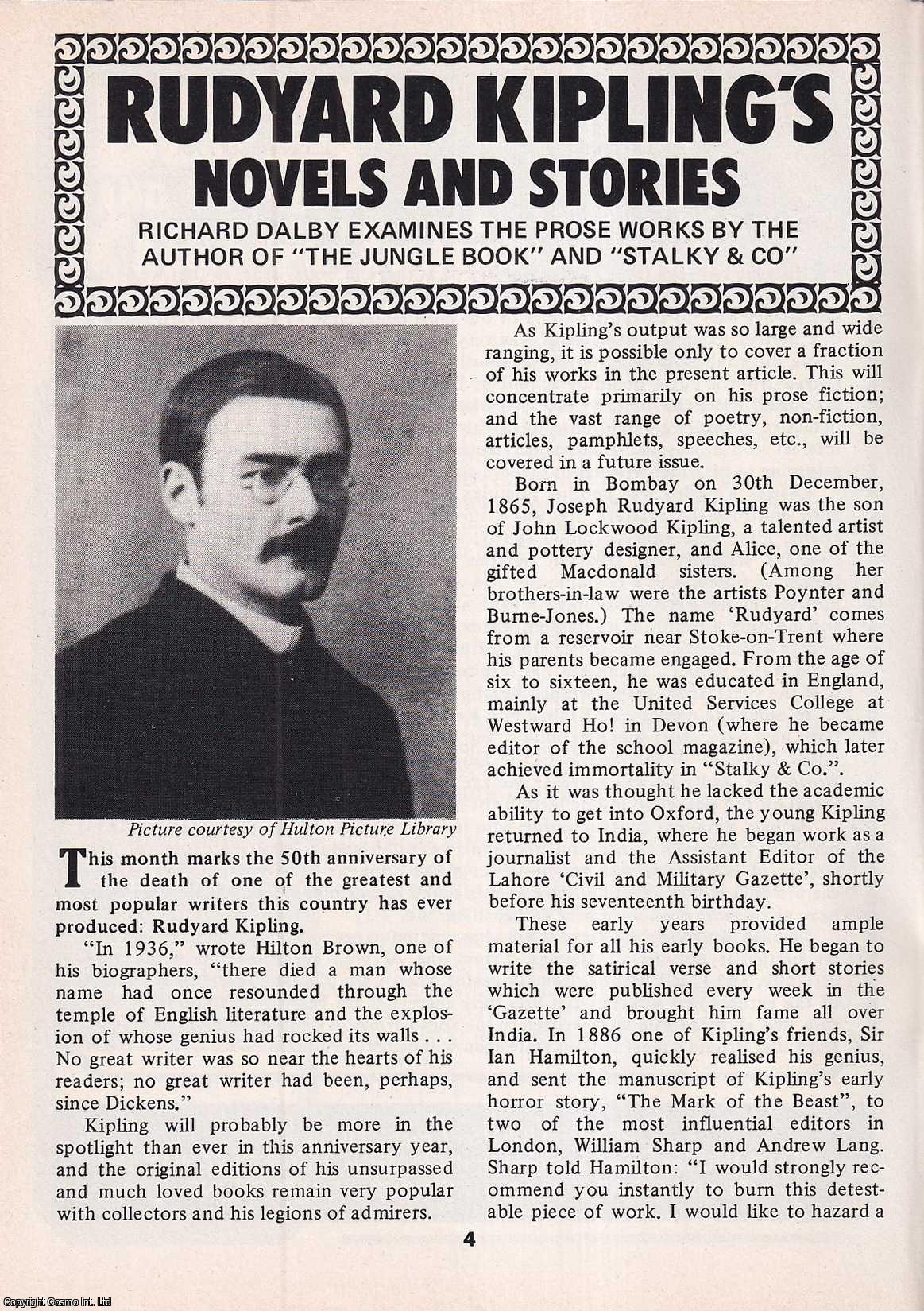 Richard Dalby - Rudyard Kipling's Novels & Stories. This is an original article separated from an issue of The Book & Magazine Collector publication.