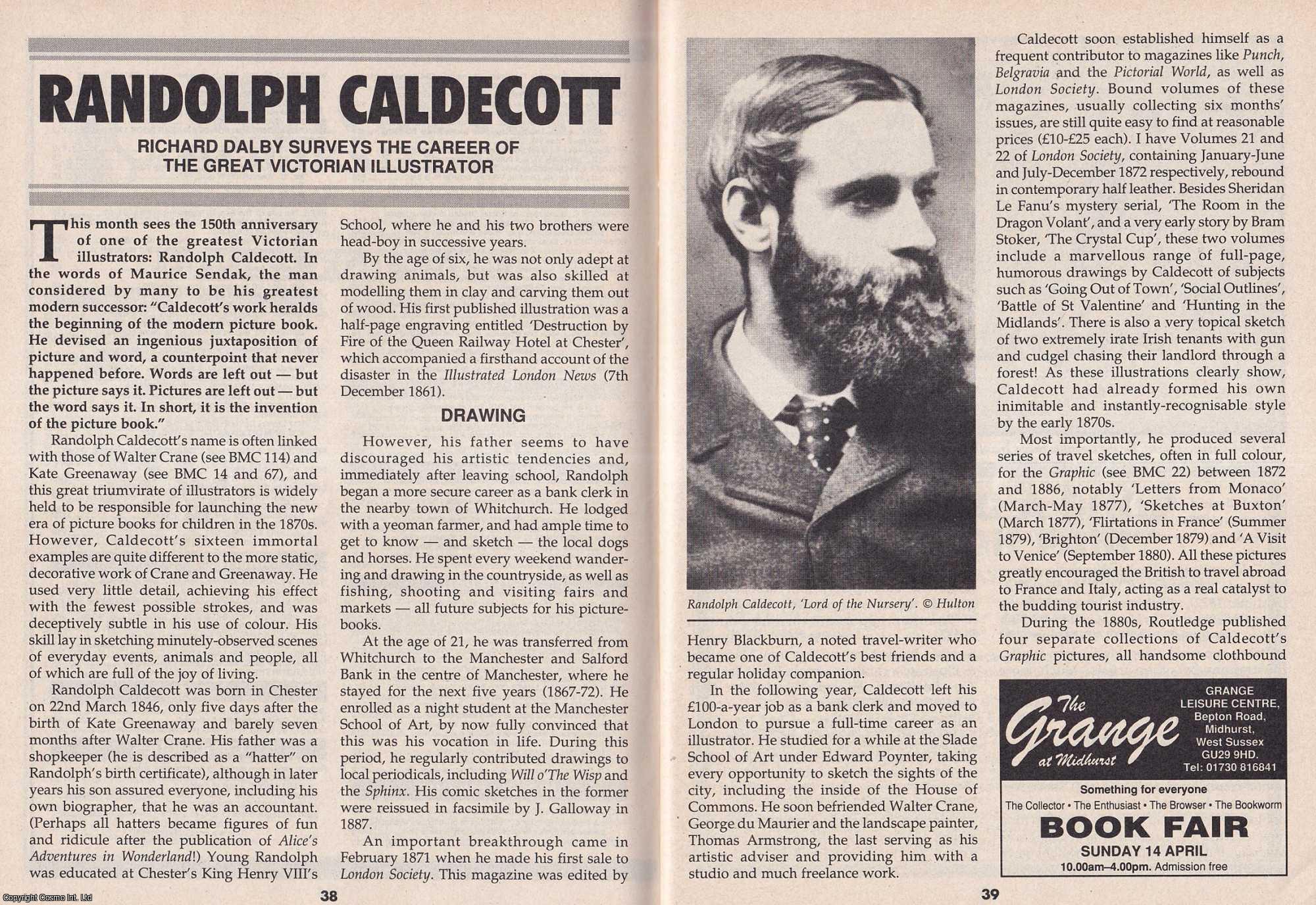 Richard Dalby - Randolph Caldecott : The Great Victorian Illustrator. This is an original article separated from an issue of The Book & Magazine Collector publication.