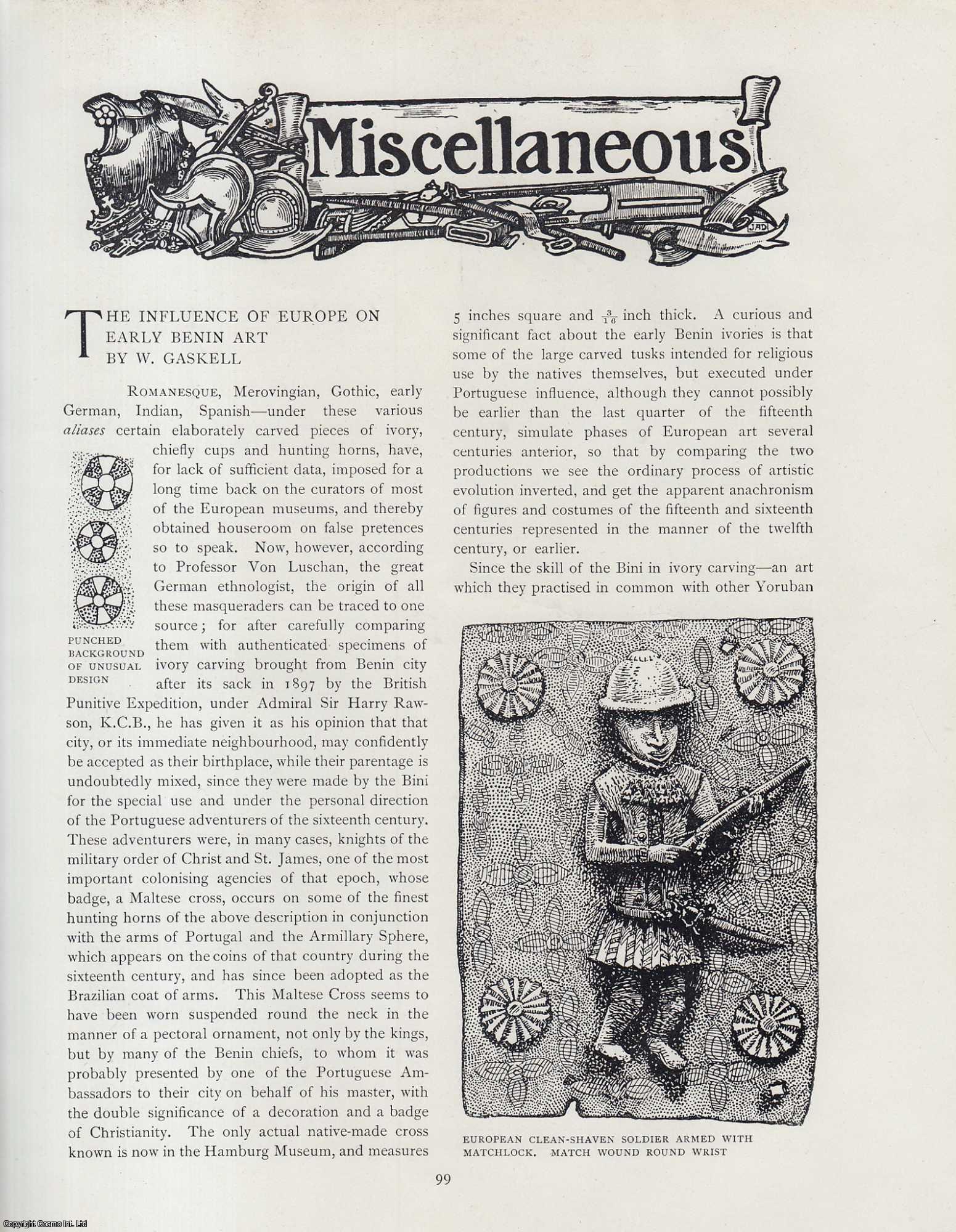 W. Gaskell - The Influence of Europe on Early Benin Art. An original article from The Connoisseur, 1902.