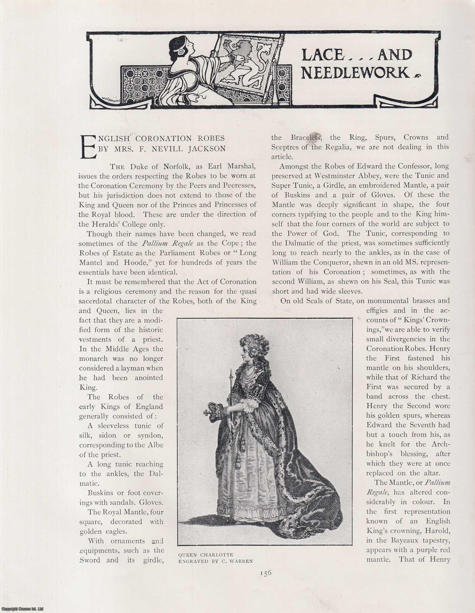 F. Nevill Jackson - English Coronation Robes. An original article from The Connoisseur, 1902.