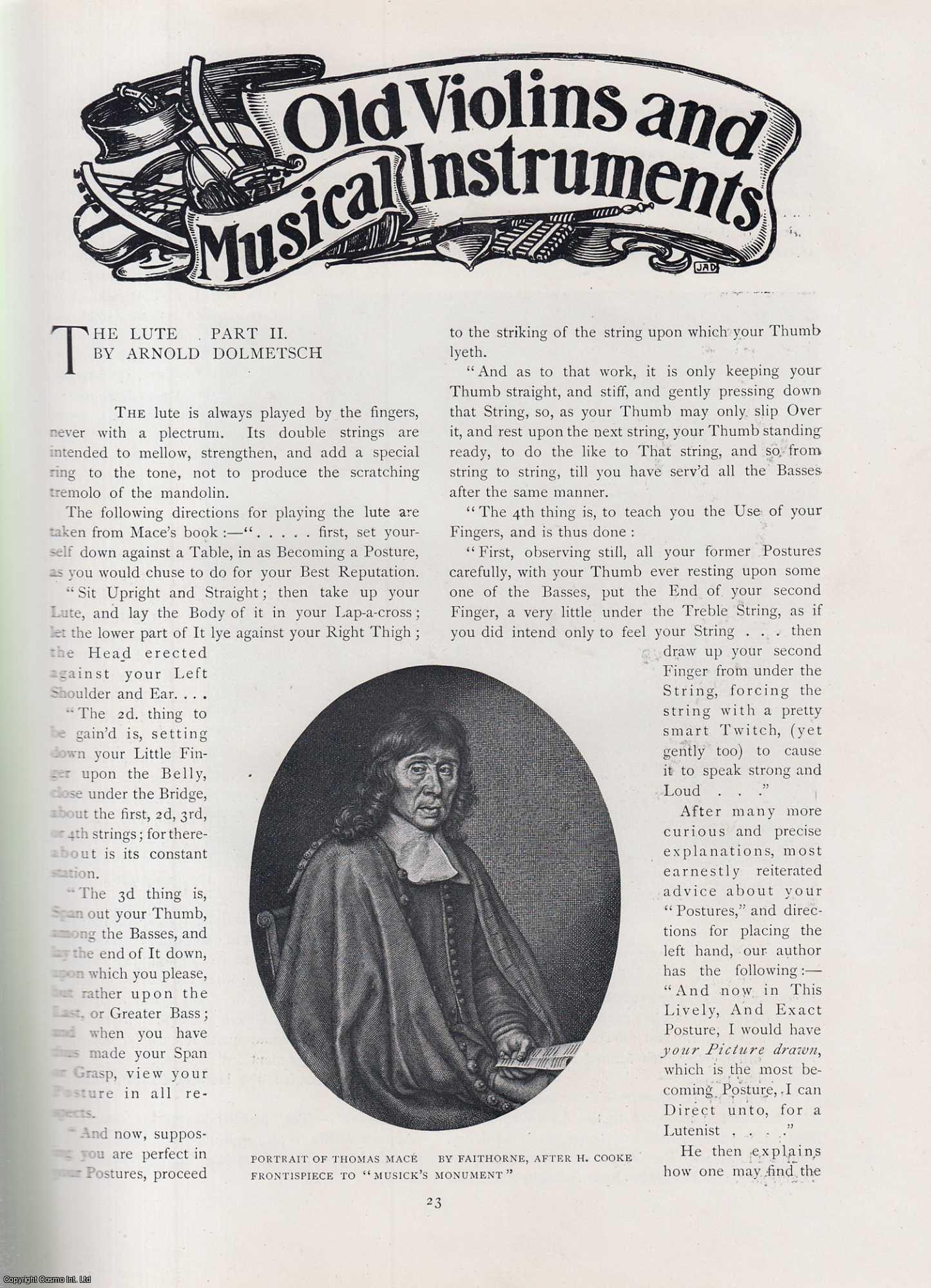 Arnold Dolmetsch - The Lute (musical instrument) (part 2). An original article from The Connoisseur, 1904.