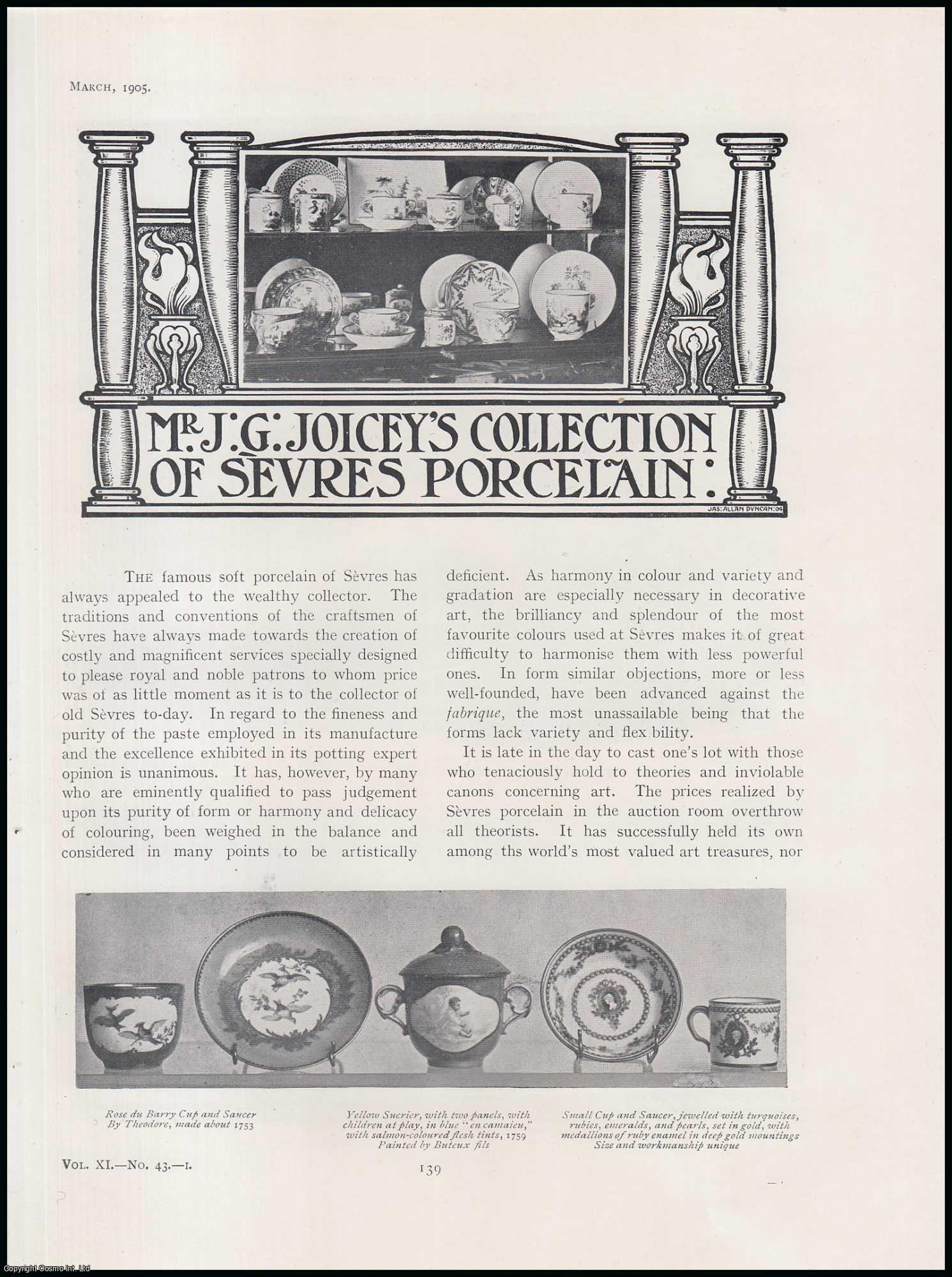 The Connoisseur - Mr. J.G. Joicey's Collection of Sevres Porcelain. An original article from The Connoisseur, 1905.