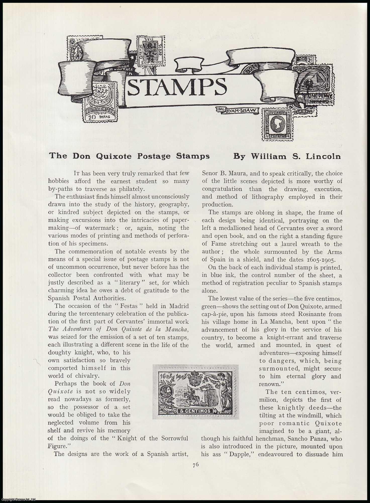 William S. Lincoln - The Don Quixote Postage Stamps. An original article from The Connoisseur, 1905.