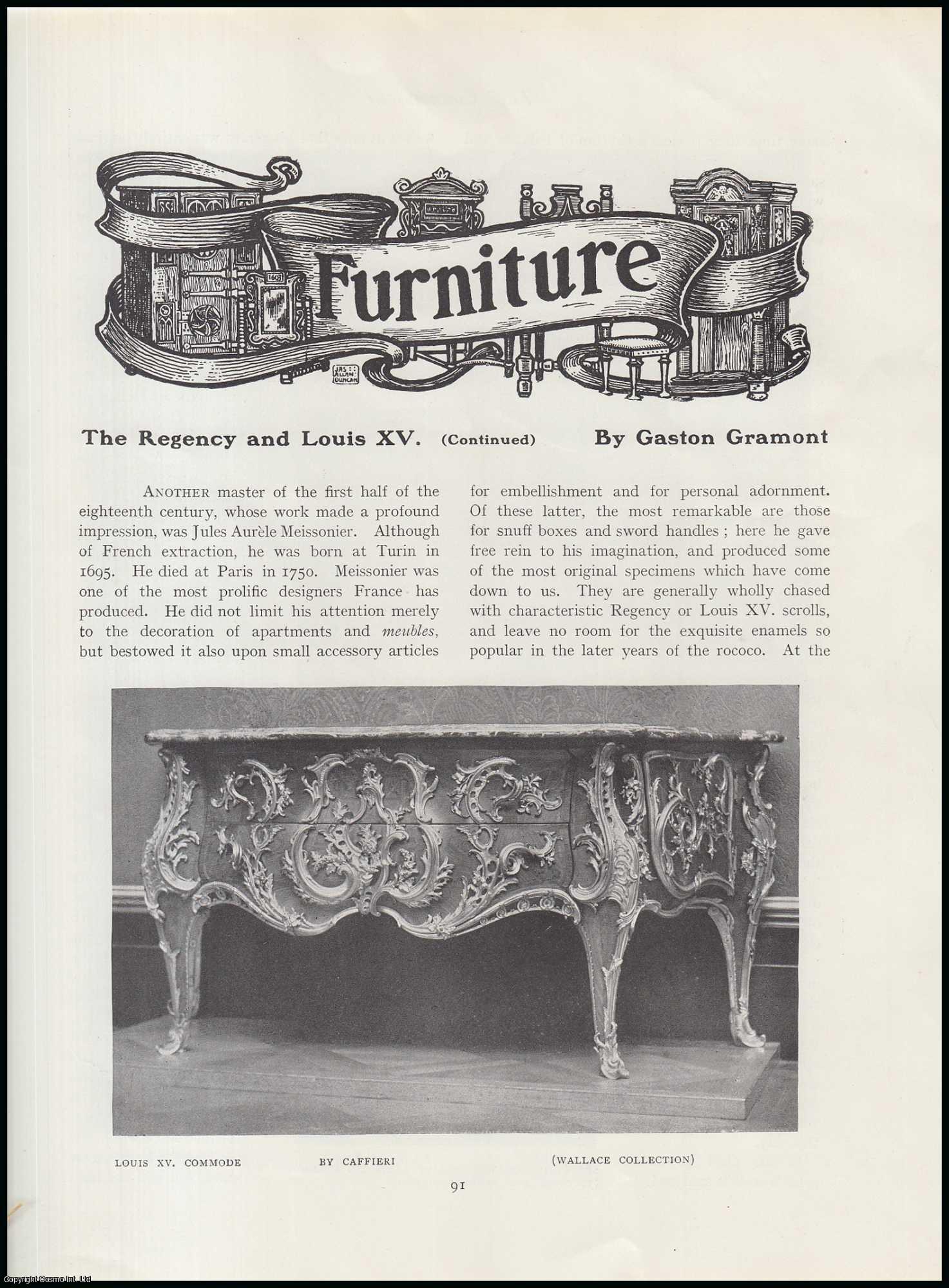 Gaston Gramont - The Regency and Louis XV (part 3) Furniture. An original article from The Connoisseur, 1905.