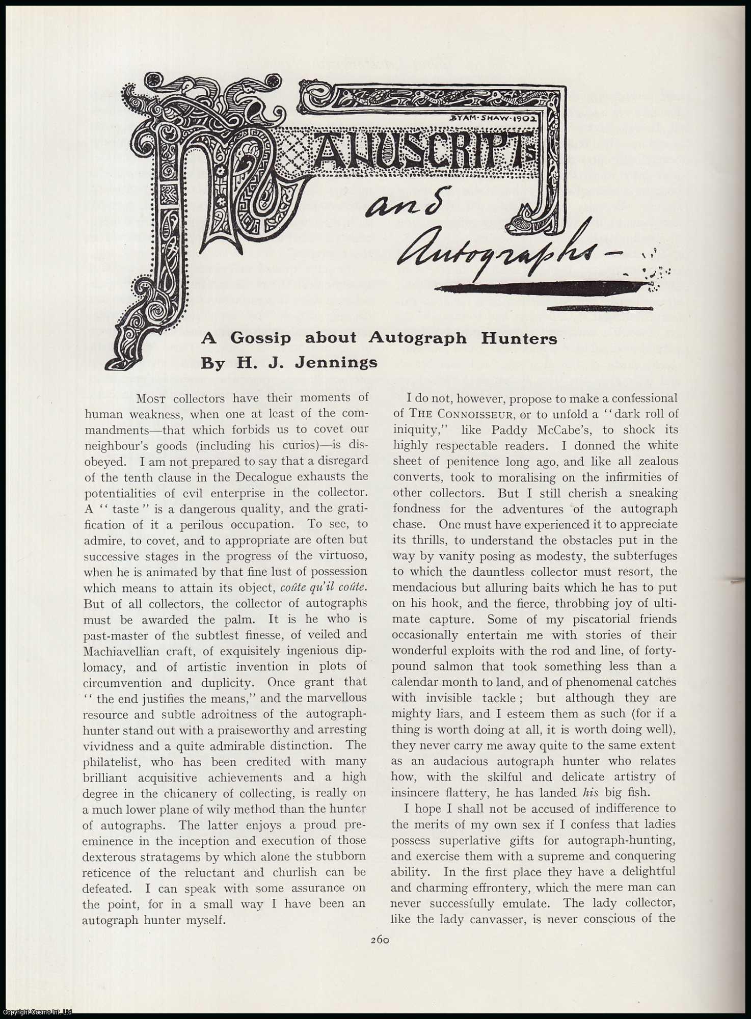 H.J. Jennings - A Gossip About Autograph Hunters. An original article from The Connoisseur, 1905.
