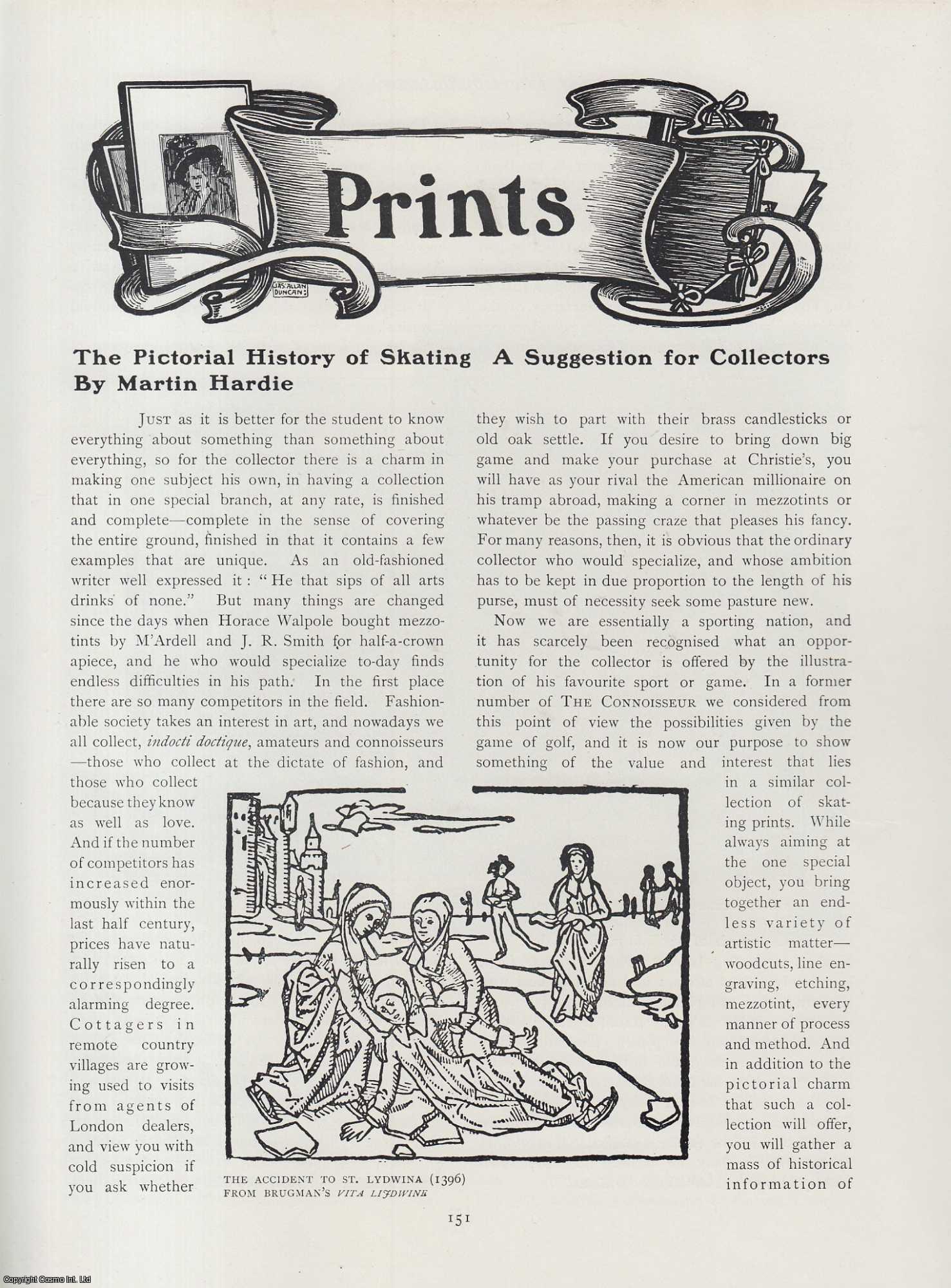 Martin Hardie - The Pictorial History of (ice) Skating: A Suggestion for Collectors. An original article from The Connoisseur, 1906.