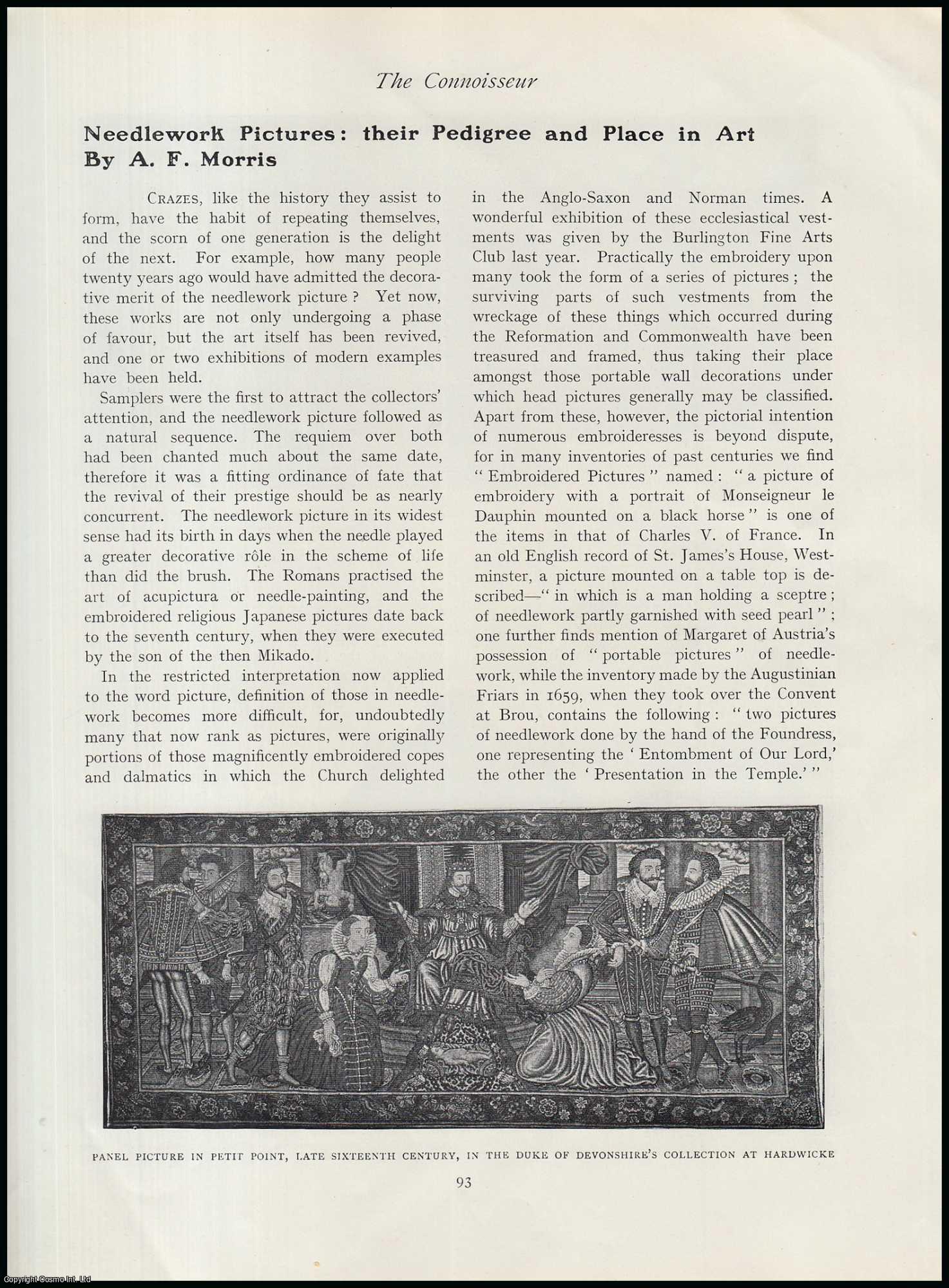 A.F. Morris - Needlework Pictures : Their Pedigree and Place in Art. An original article from The Connoisseur, 1906.