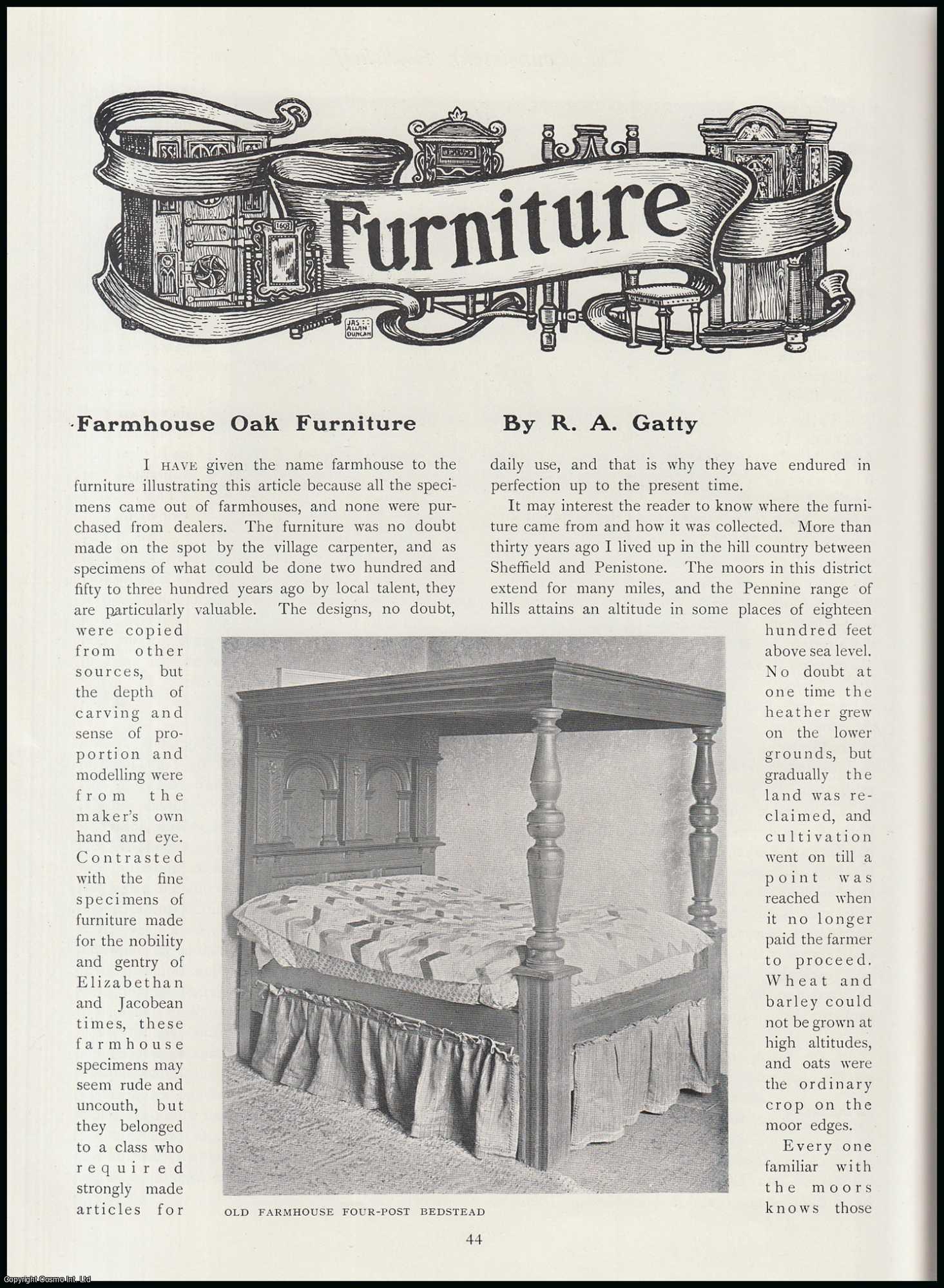 R.A. Gatty - Farmhouse Oak Furniture. An original article from The Connoisseur, 1907.