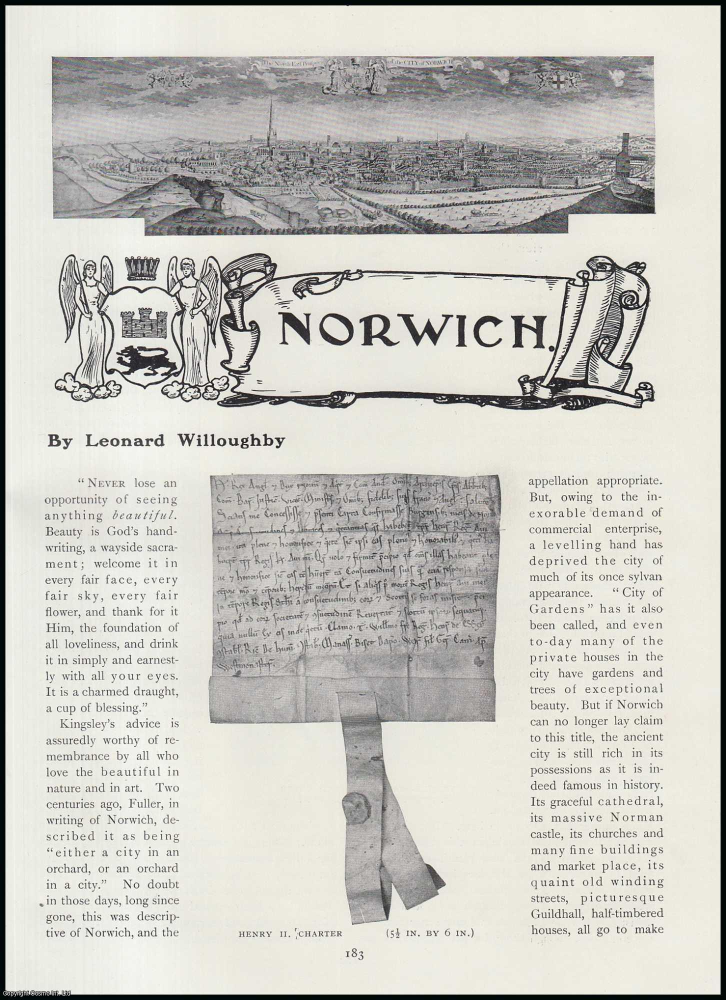 Leonard Willoughby - Norwich, The City in England's Norfolk County TOGETHER WITH The Norwich Corporation Plate. An original article from The Connoisseur, 1907.