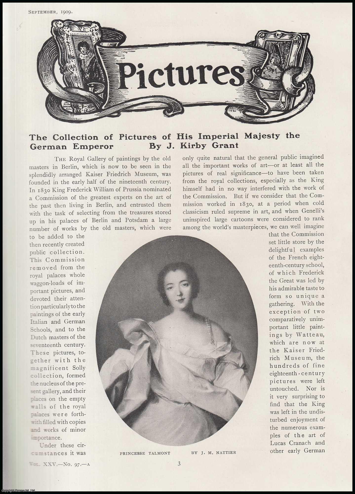 J. Kirby Grant - The Collection of Pictures of His Imperial Majesty The German Emperor. An original article from The Connoisseur, 1909.