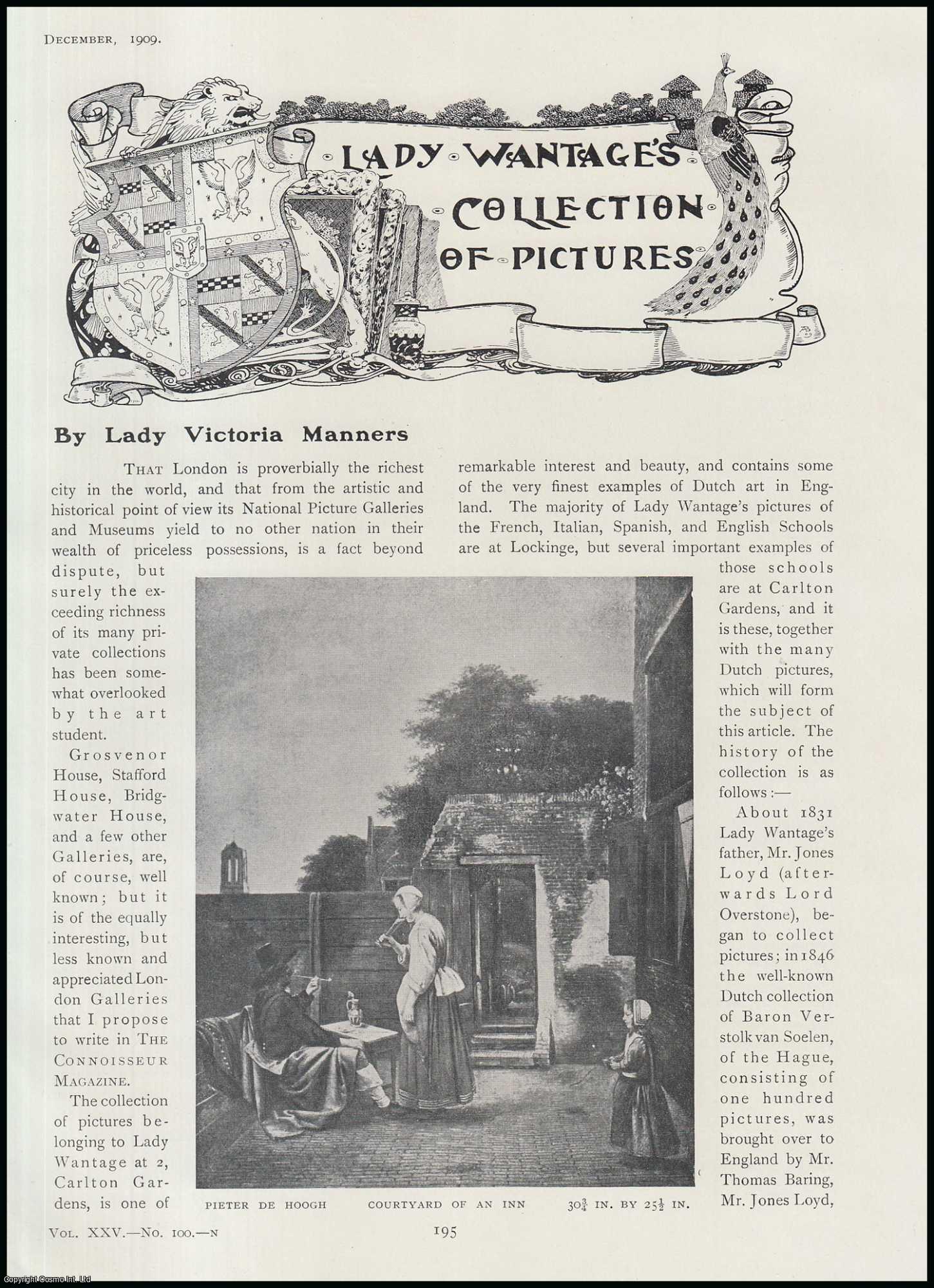 Lady Victoria Manners - Lady Wantage (part 1) (Harriet Sarah Loyd-Lindsay, Baroness Wantage) : Her Collection of Pictures. An original article from The Connoisseur, 1909.