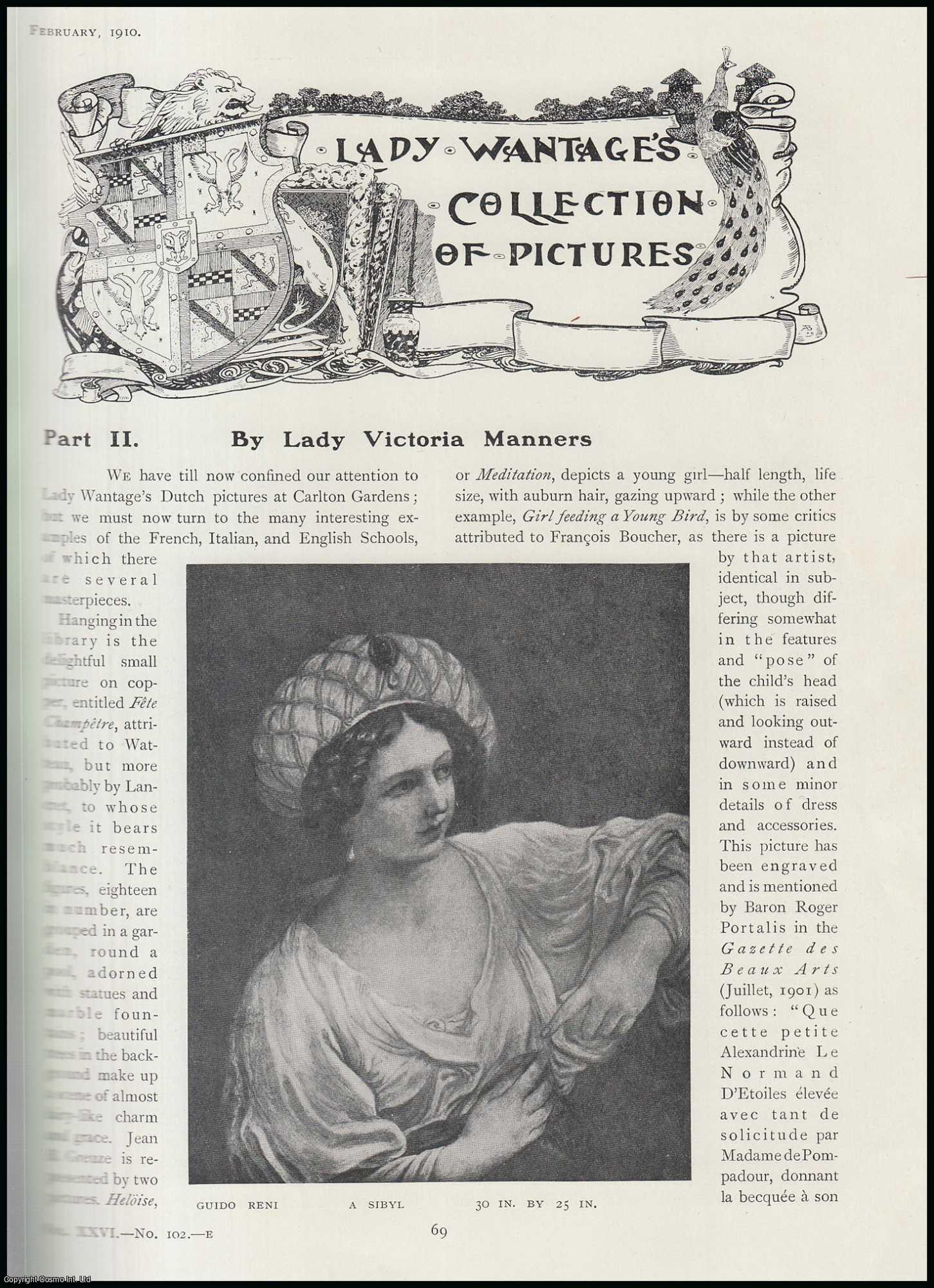 Lady Victoria Manners - Lady Wantage (part 2) (Harriet Sarah Loyd-Lindsay, Baroness Wantage) : Her Collection of Pictures. An original article from The Connoisseur, 1910.