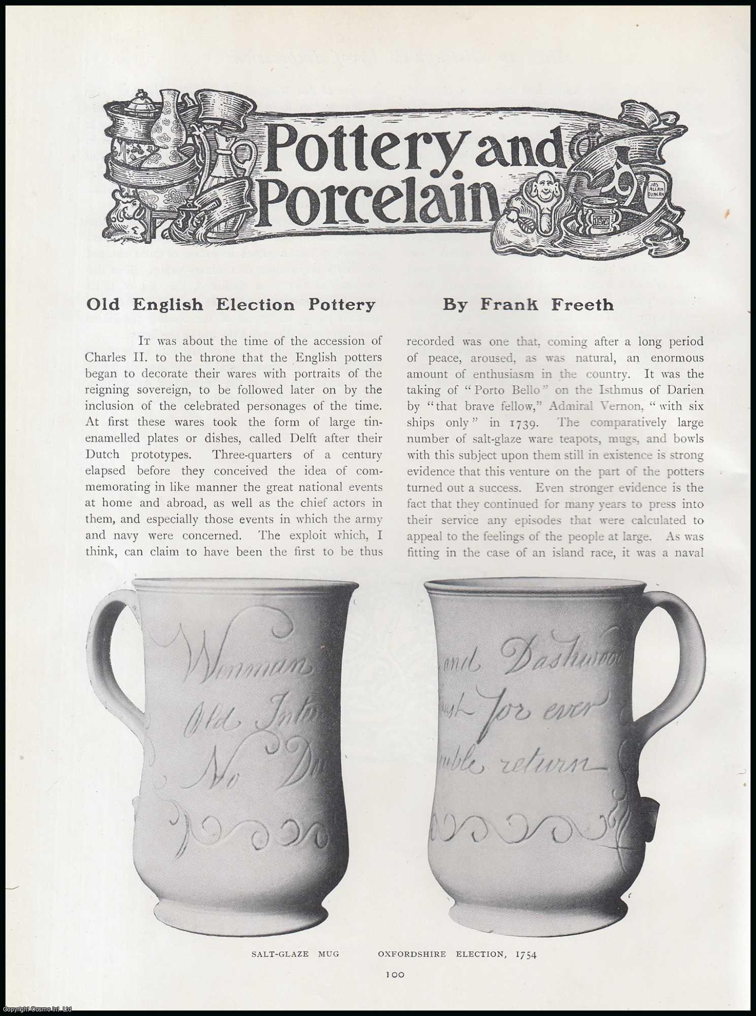 Frank Freeth - Old English Election Pottery. An original article from The Connoisseur, 1910.