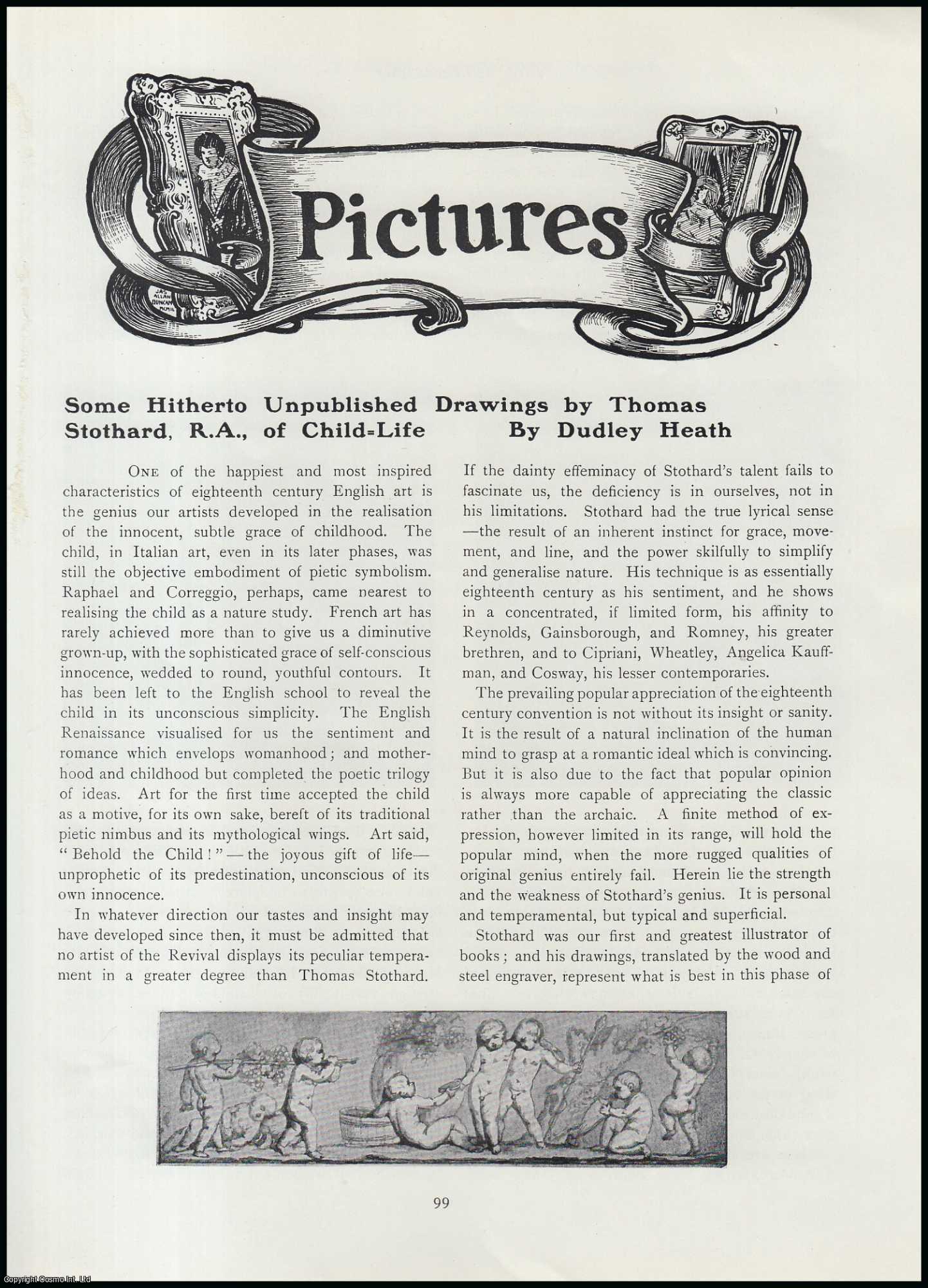 Dudley Heath - Some Hitherto Unpublished Drawings, by Thomas Stothard, R.A., of Child-Life. An original article from The Connoisseur, 1911.