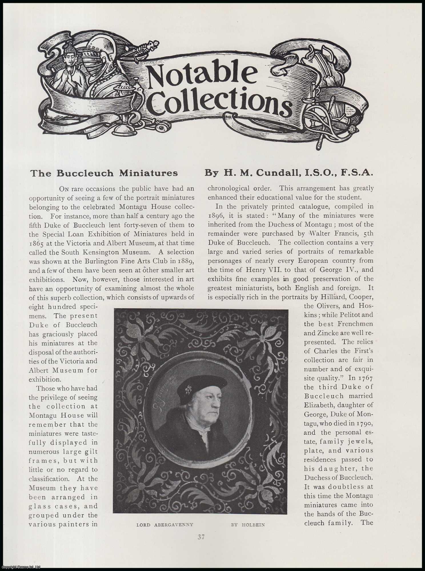 H.M. Cundall - The Duke of Buccleuch (part 1) : Portrait Miniatures. An original article from The Connoisseur, 1916.