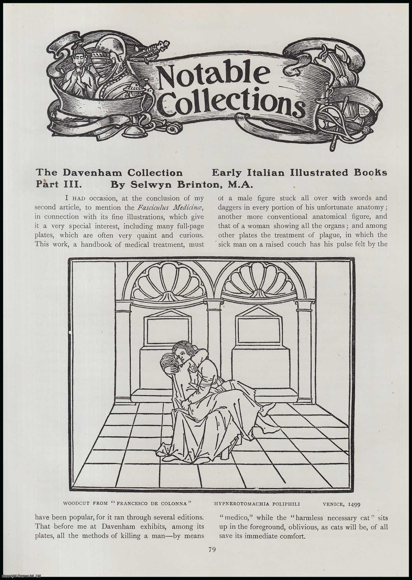 Selwyn Brinton - Early Italian Illustrated Books : The Davenham Collection. An original article from The Connoisseur, 1918.