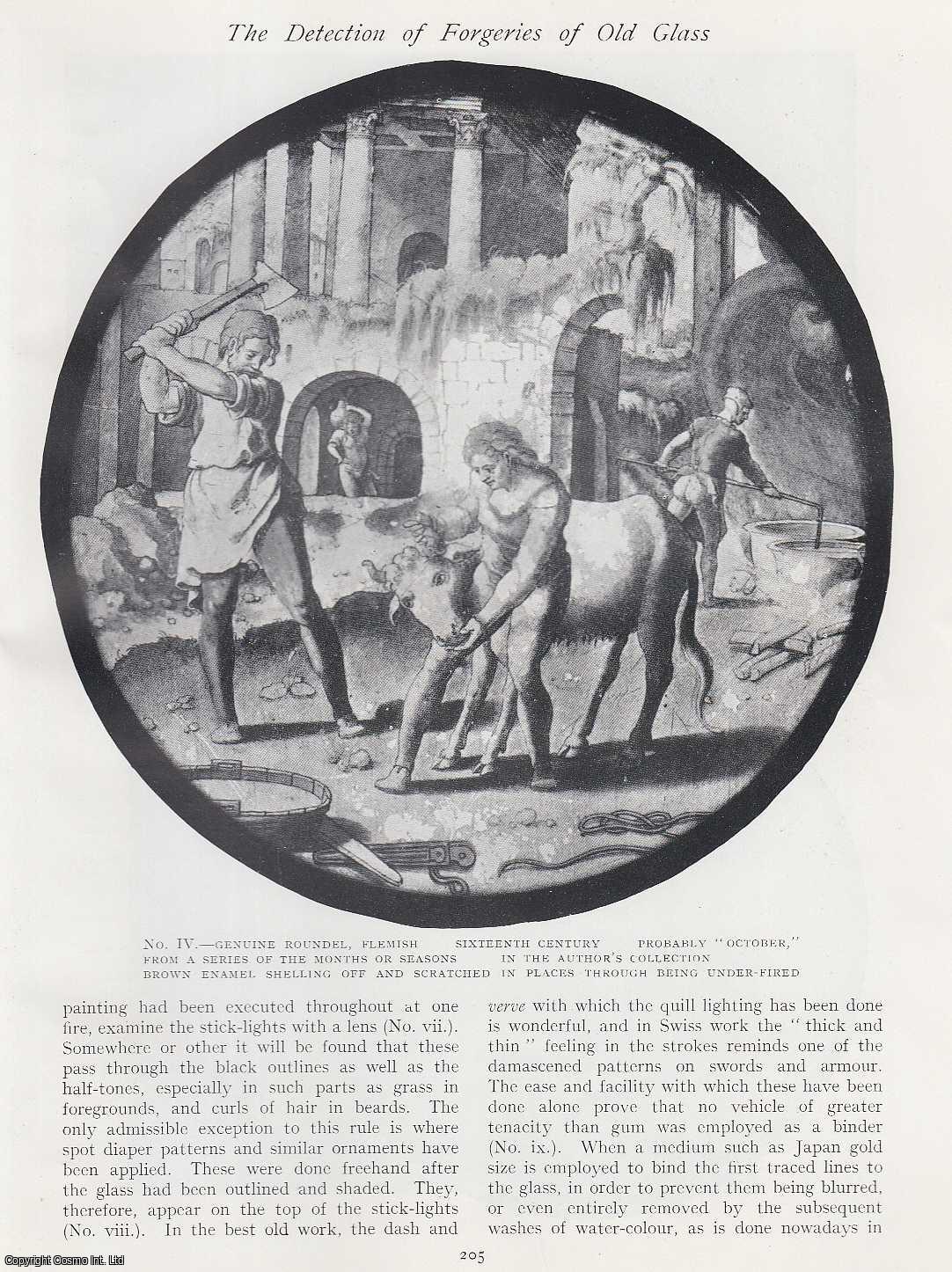 John A. Knowles - The Detection of Forgeries of Old Glass. An original article from The Connoisseur, 1924.
