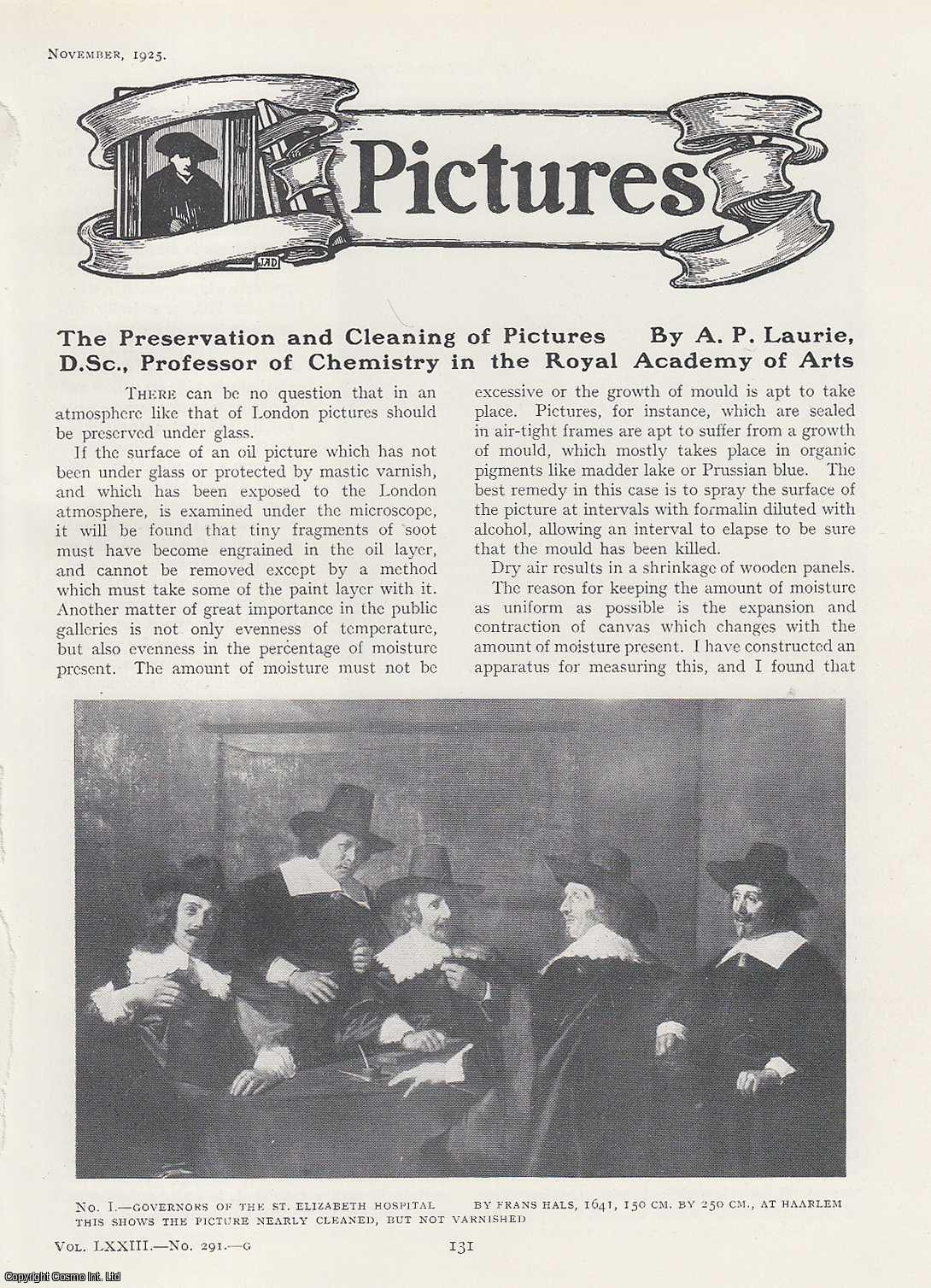 A.P. Laurie - The Preservation and Cleaning of Pictures. An original article from The Connoisseur, 1925.