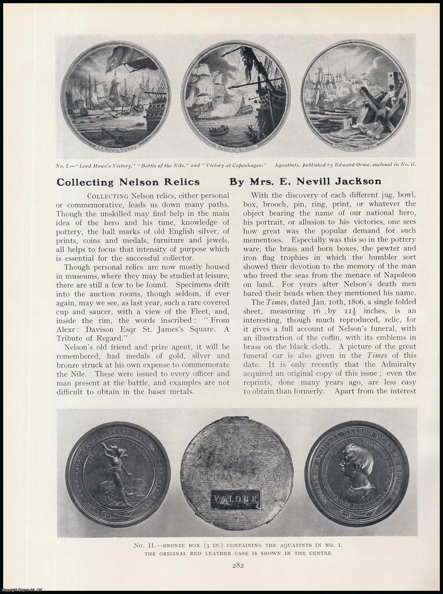 Mrs. E. Nevill Jackson - Collecting Lord Nelson Relics. An original article from The Connoisseur, 1929.
