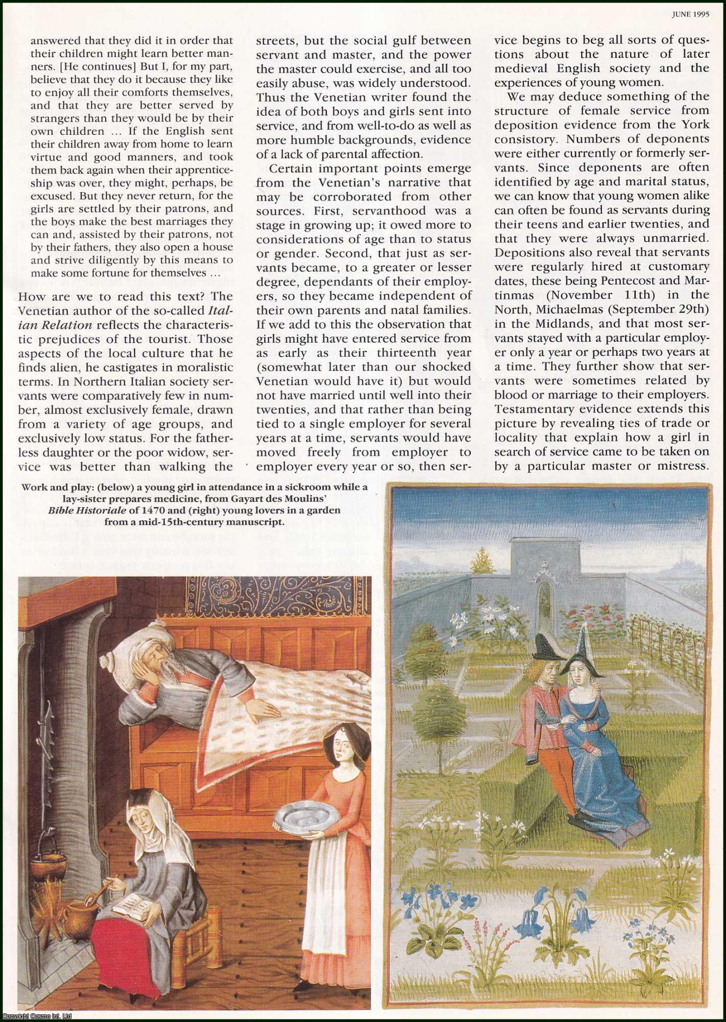 Jeremy Goldberg - Girls Growing up in Later Medieval England. An original article from the History Today Magazine, 1995.