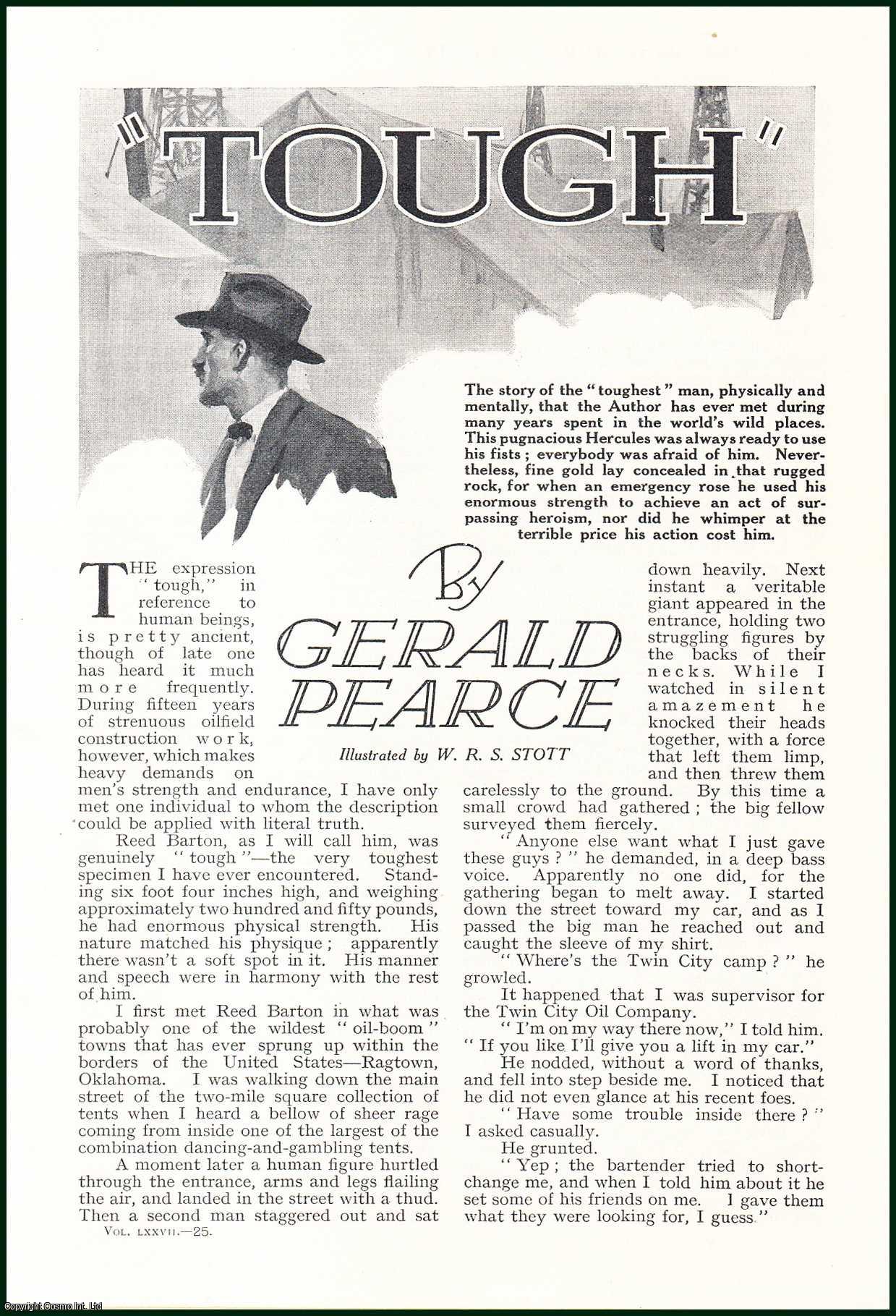 Gerald Pearce, illustrated by W.R.S. Stott. - Tough, Pugnacious Hercules : the story of the toughest man, physically & mentally. This is an uncommon original article from the Wide World Magazine, 1936.