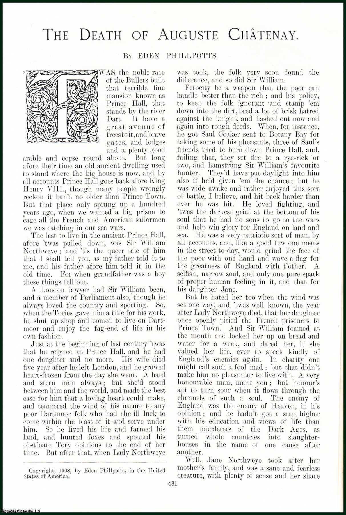 Eden Phillpotts - The Death of Auguste Chatenay : A Story, by Eden Phillpotts. An original article from the Windsor Magazine, 1908.