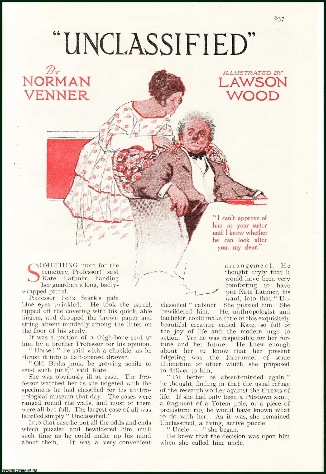 Norman Venner, illustrated by Lawson Wood. - Unclassified : A Story. Illustrated in Colour. An original article from The Strand Magazine, 1924.