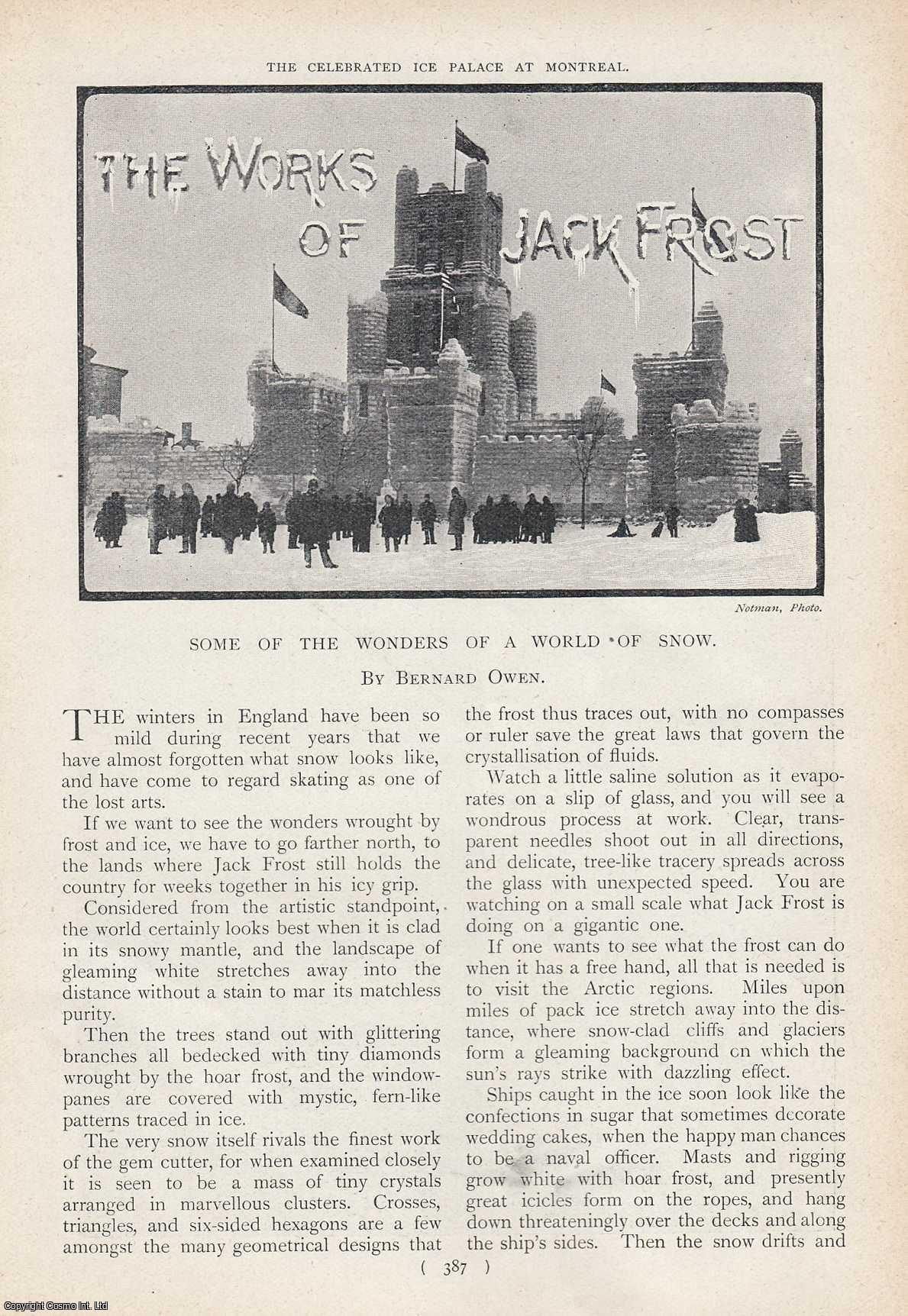 Bernard Owen - The Germanic Sank Under The Weight of The Ice On Her Decks ; Broken Ice At Greenodd, Near Ulverston & more : The Works of Jack Frost. Some of the Wonders of a World of Snow. An uncommon original article from the Harmsworth London Magazine, 1902.