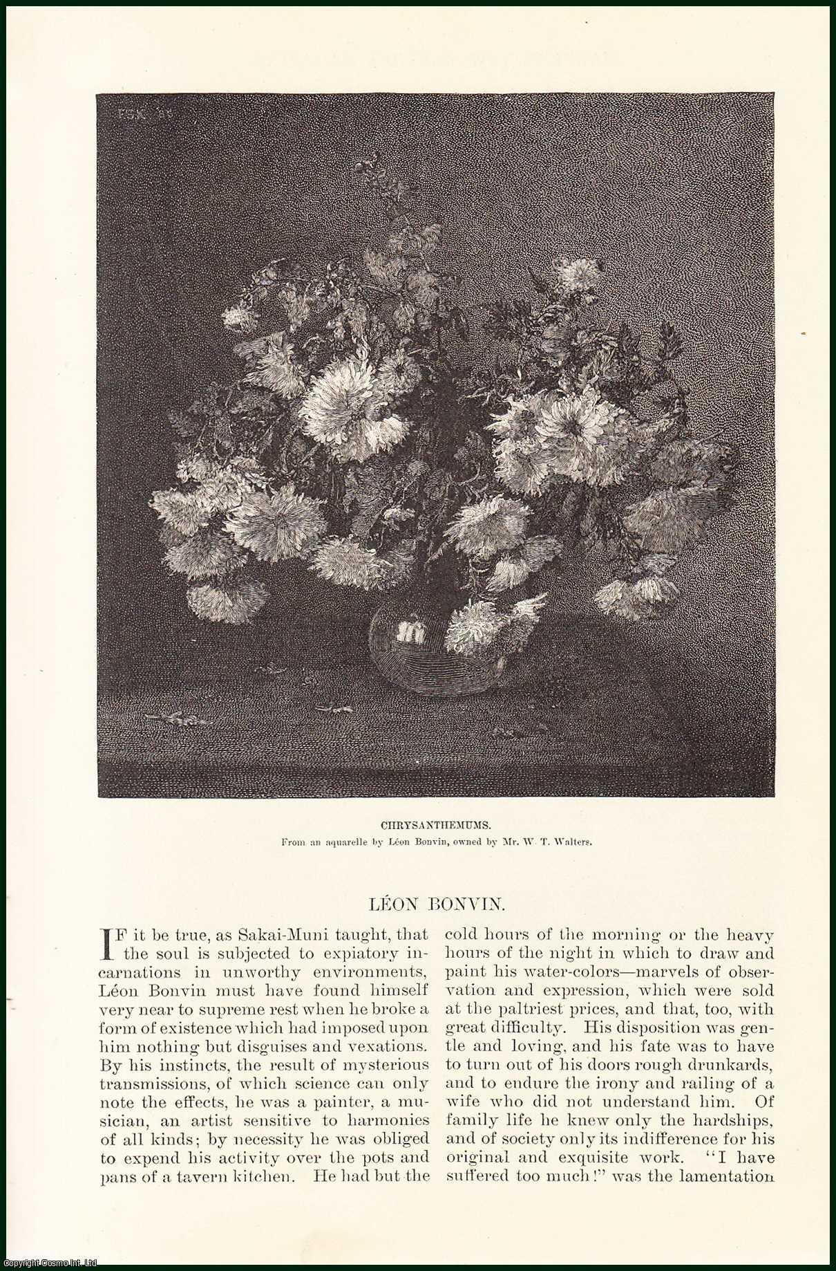 Philippe Burty - Charles Leon Bonvin : A French watercolor artist known for genre painting, realist still life & delicate & melancholic landscapes. An uncommon original article from the Harper's Monthly Magazine, 1886.