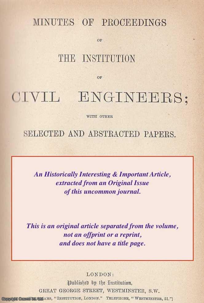 G. Bouscaren - The Water-Supply of Covington, U.S.A. An uncommon original article from the Institution of Civil Engineers reports, 1891.