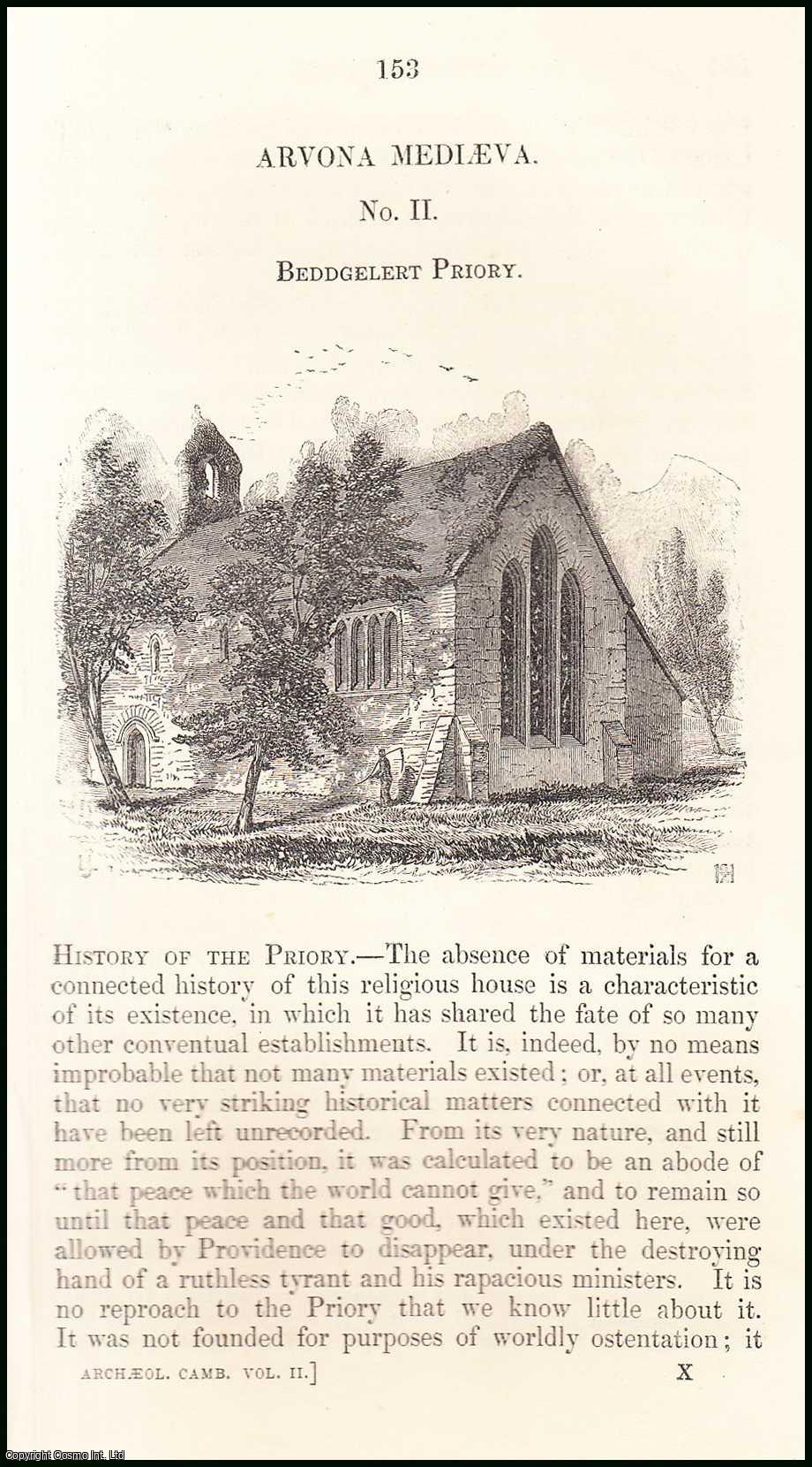 H.L.J. - The History of the Beddgelert Priory. An original article from the Archaeologia Cambrensis, a Record of The Antiquities of Wales & its Marches, 1847.