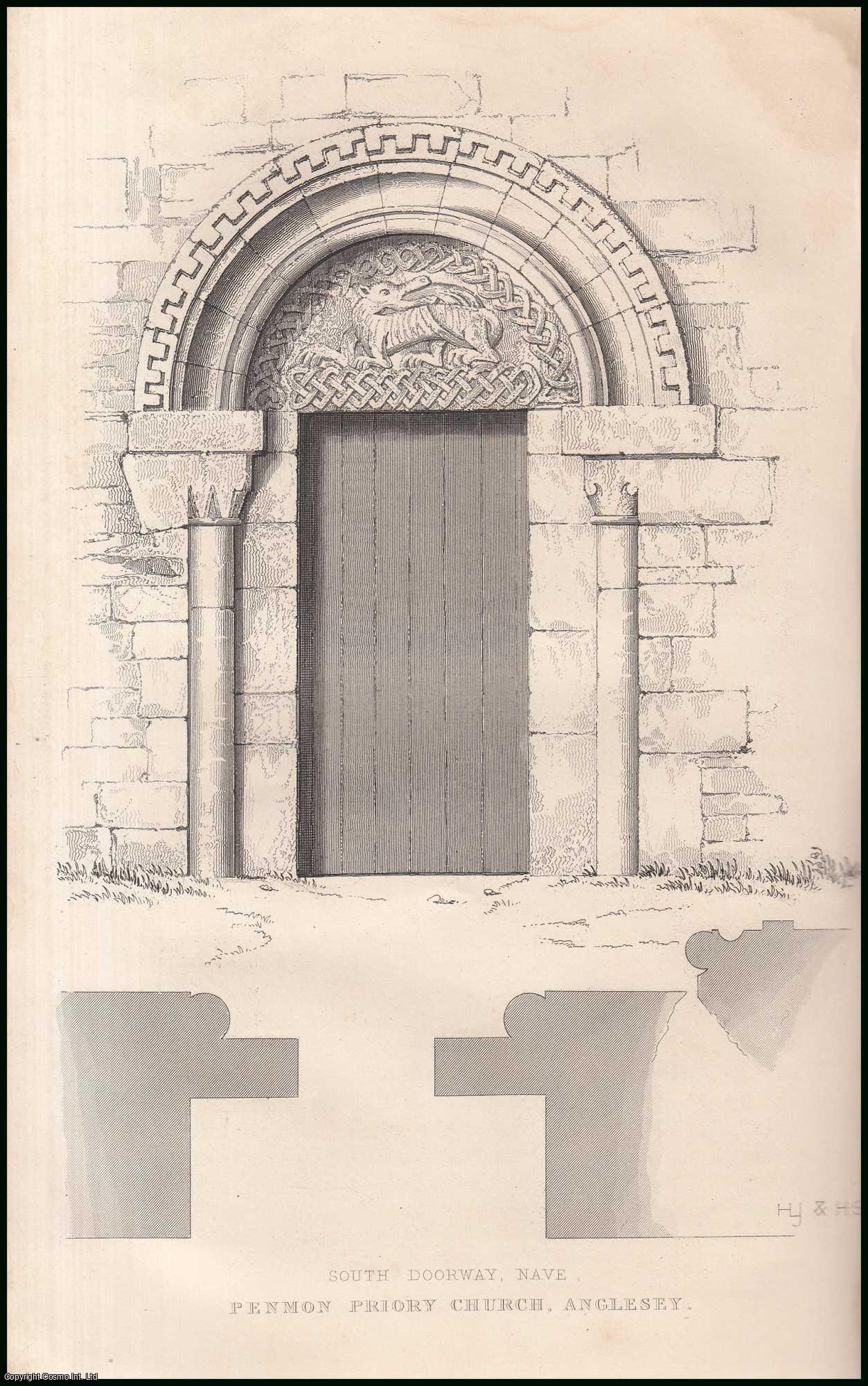 H.L.J. - Penmon Priory Church, Anglesey. An original article from the Archaeologia Cambrensis, a Record of The Antiquities of Wales & its Marches, 1849.