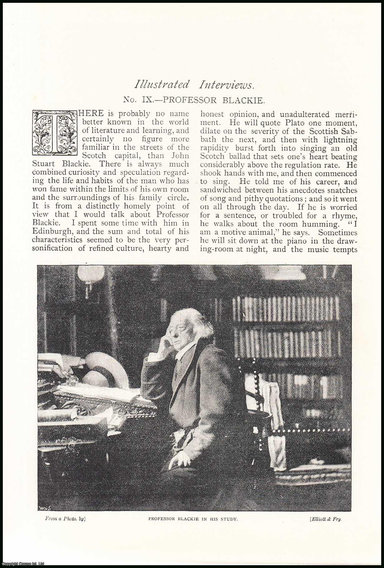 Harry How - Professor John Stuart Blackie, a Scottish scholar and man of letters : Illustrated Interview. An uncommon original article from The Strand Magazine, 1892.