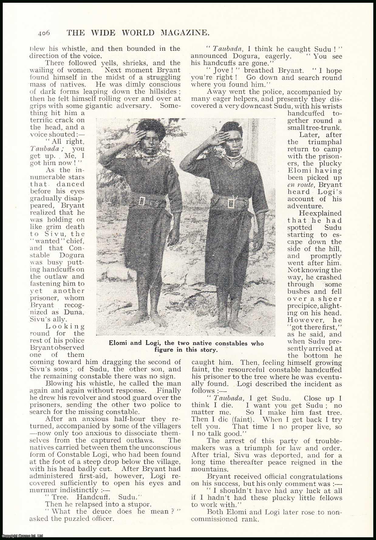 Captain A. Liston Blyth, Late Resident Magistrate, Papuan Civil Service. Illustrated by T.C. Cuneo. - The Daybreak Raid : an affair in the mountains of Papua, showing how a white officer & three native constables arrested an outlaw chief who had caused a vast amount of trouble. An uncommon original article from the Wide World Magazine, 1937.