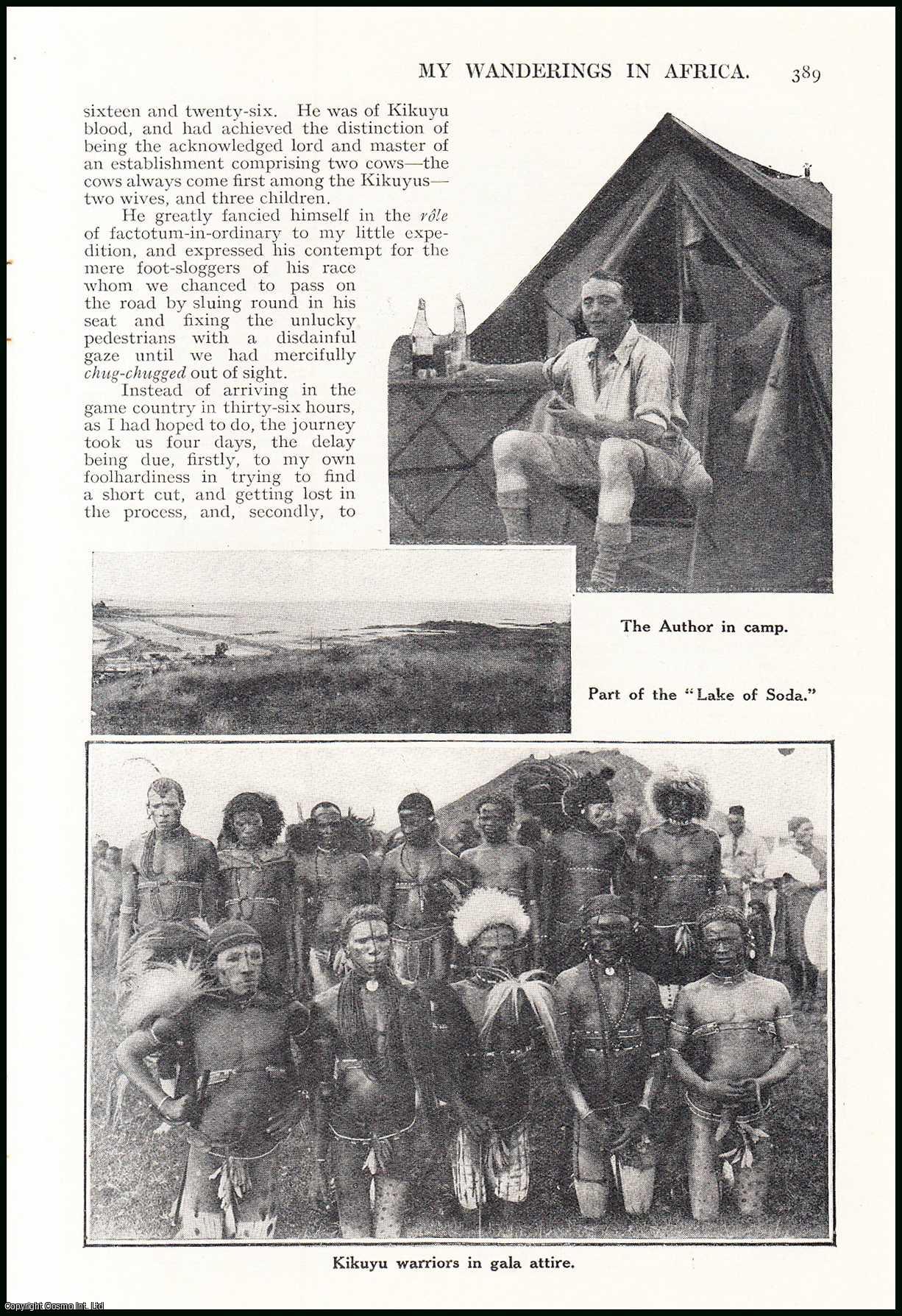 Herbert J. Ayliffe & Reginald Pound. Photographs by African Film Productions, Ltd. - My Wanderings in Africa : Great Rift Valley ; Mount Elgon, Cave-dwellers ; Lake Victoria Nyanza & Uganda. An uncommon original article from the Wide World Magazine, 1926.