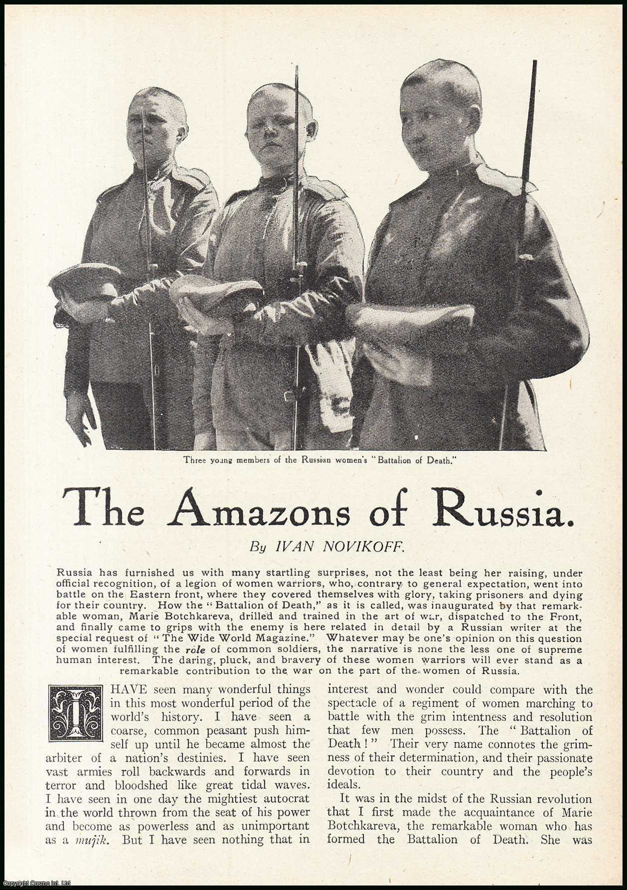 Ivan Novikoff - The Amazons of Russia. An uncommon original article from the Wide World Magazine, 1917.