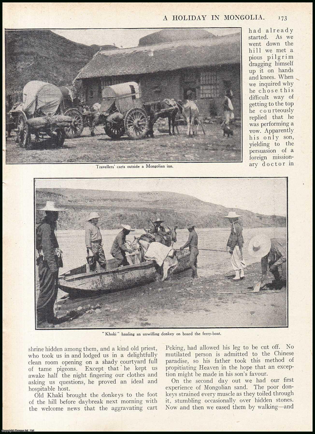 Juliet Bredon - A Holiday in Mongolia on Donkey-back. An uncommon original article from the Wide World Magazine, 1916.