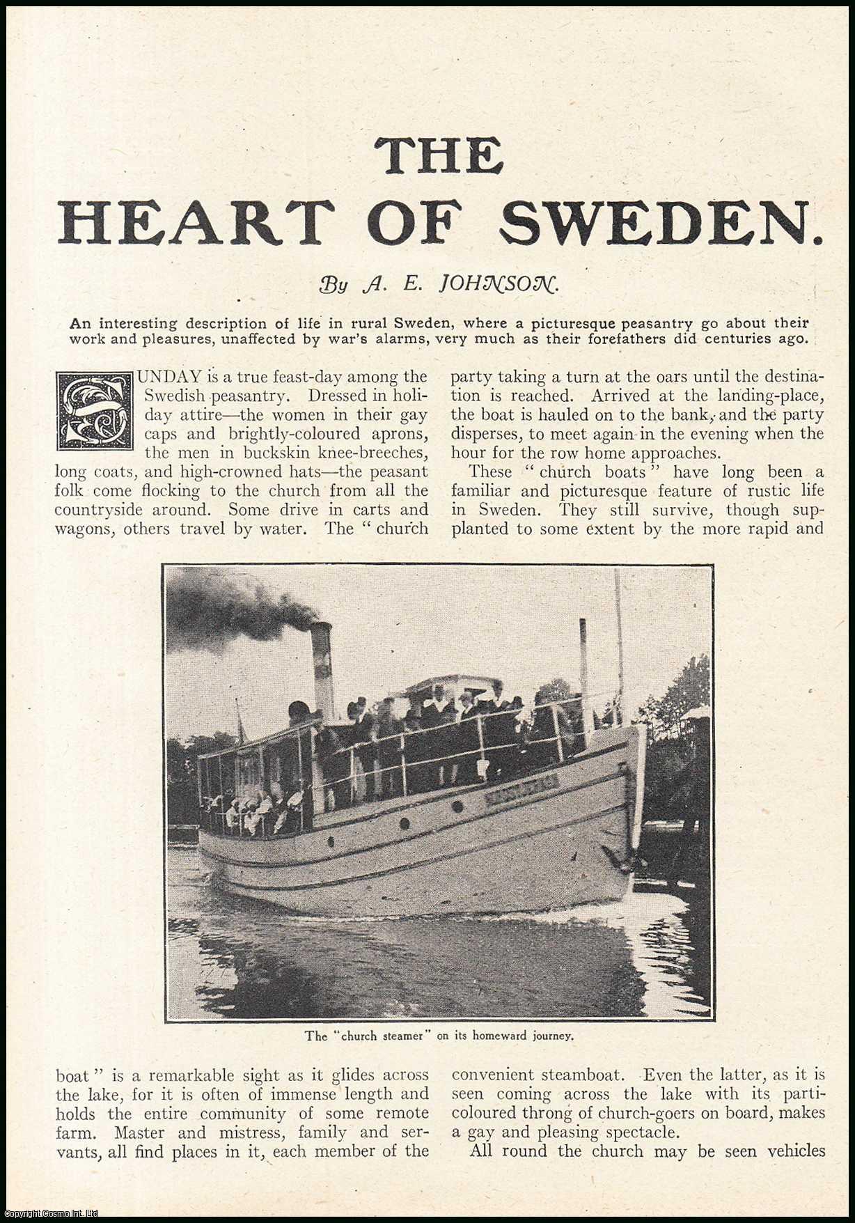 A.E. Johnson - The Heart of Sweden : life in rural Sweden. An uncommon original article from the Wide World Magazine, 1916.