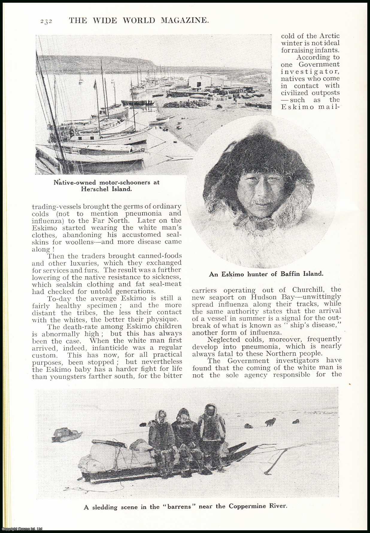 James Montagnes - Saving the Eskimos. An uncommon original article from the Wide World Magazine, 1934.