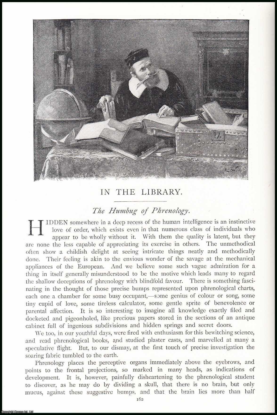 W.W.A. - The Humbug of Phrenology : Humanity - Past and Future & Life in the Southern Confederacy. In the Library. An uncommon original article from the Pall Mall Magazine, 1894.