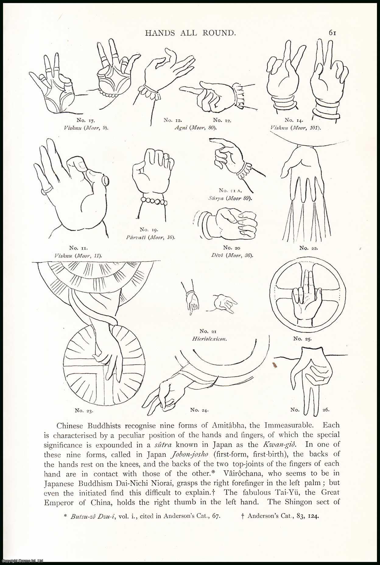 John O'Neill - Palmistry : Hands all Round. An uncommon original article from the Pall Mall Magazine, 1895.