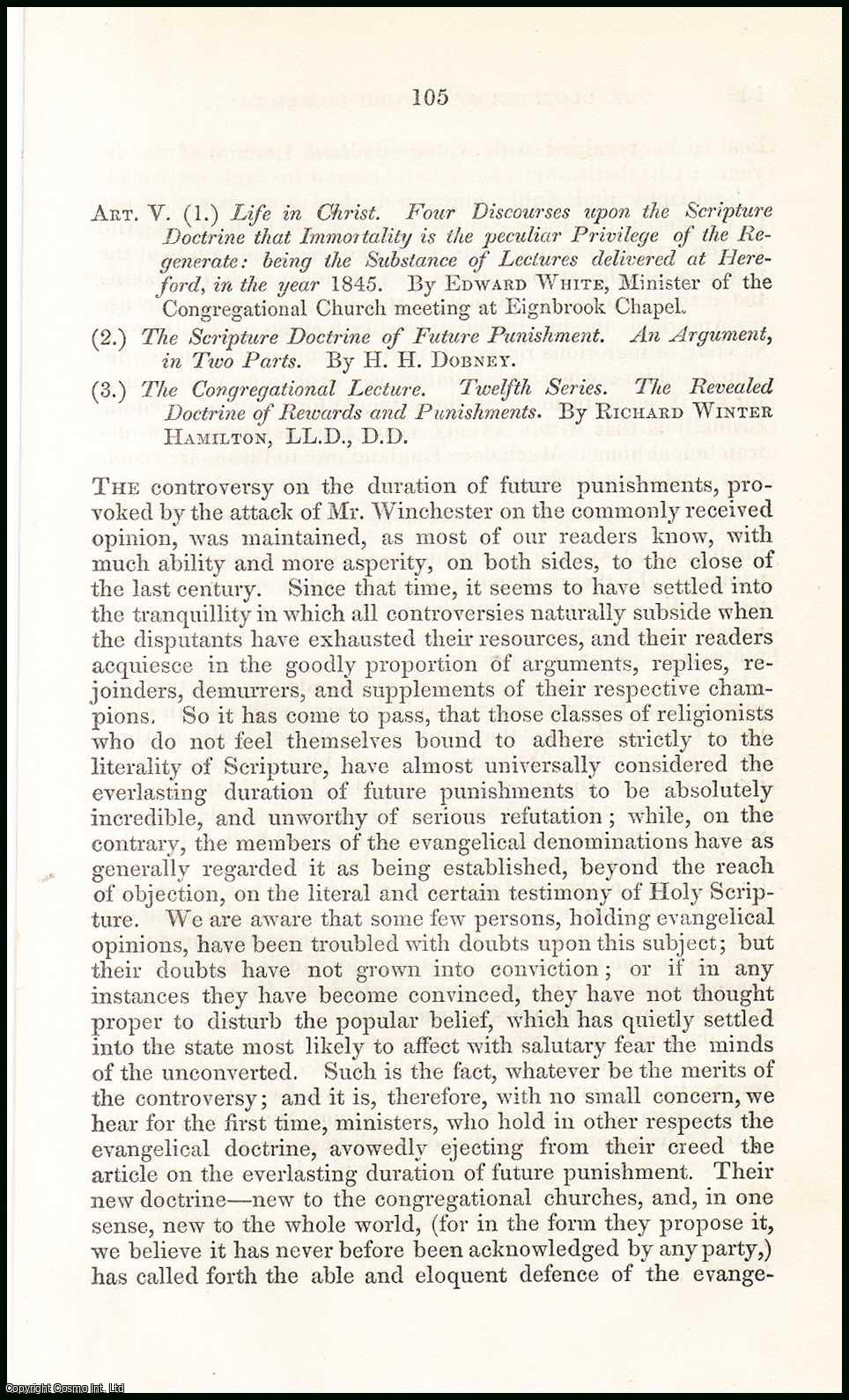 Author Unknown - The Doctrine of Future Punishment. A rare original article from the British Quarterly Review, 1848.