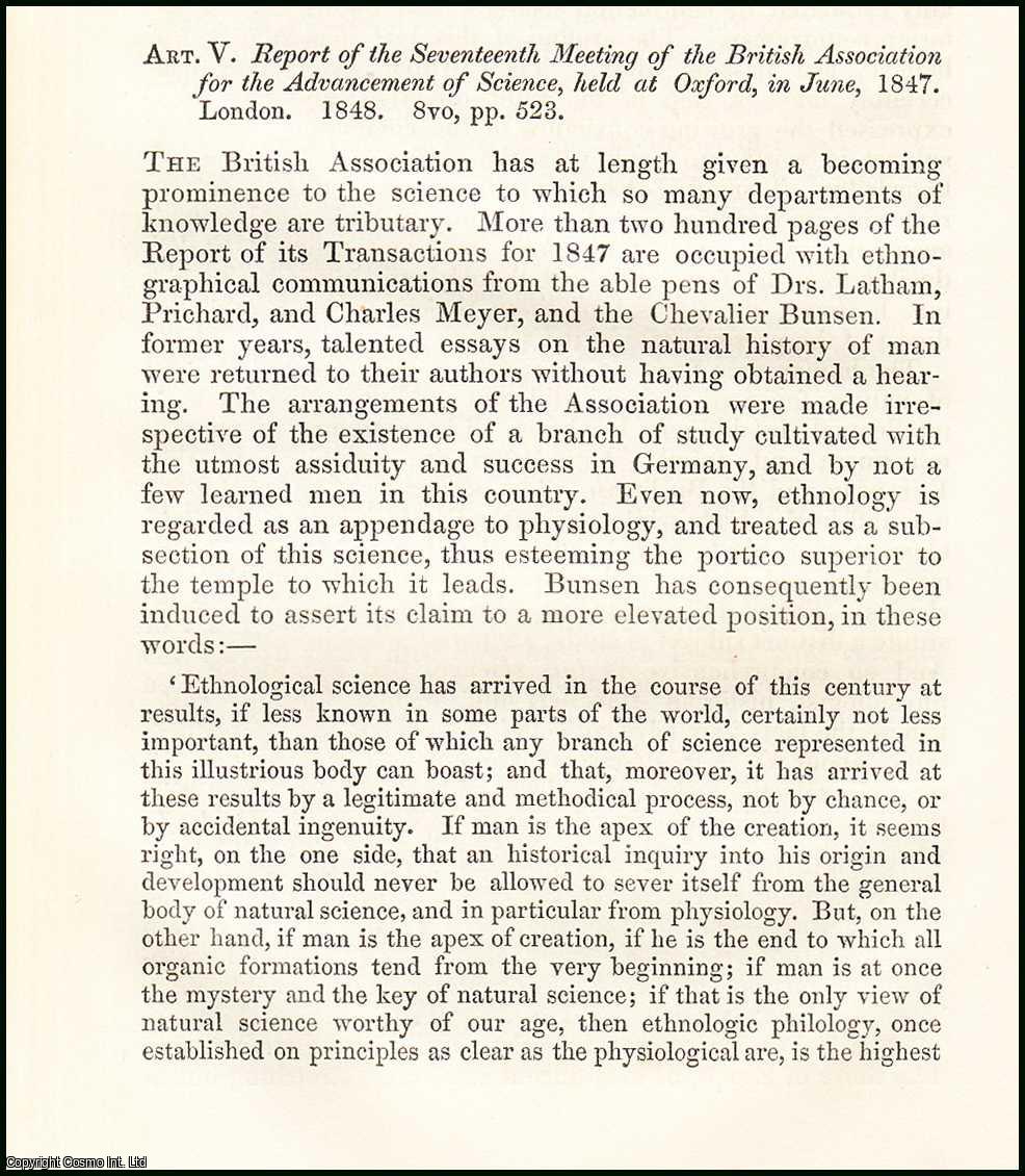 Author Unknown - Ethnology - the Unity of Mankind. A rare original article from the British Quarterly Review, 1849.