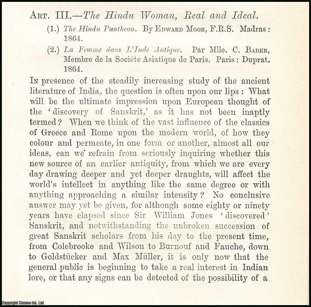 Author Unknown - The Hindu Woman, Real and Ideal. A rare original article from the Quarterly Review, 1876.