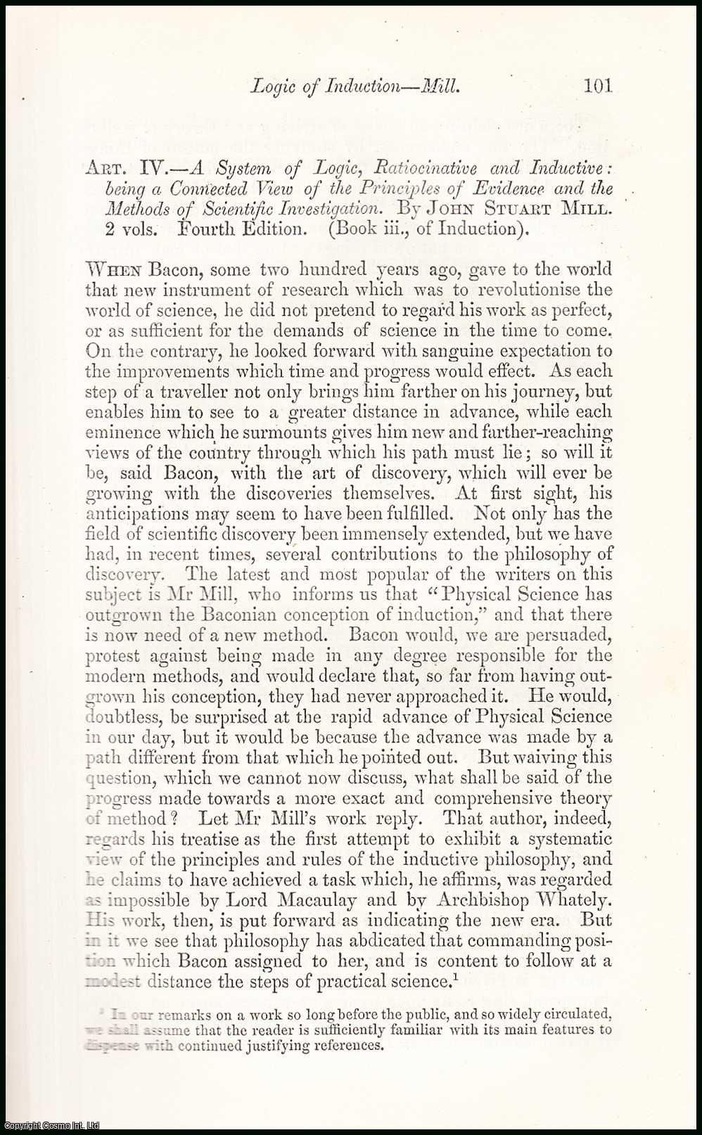Thomas K. Abbott - Logic of Induction. An uncommon original article from the North British Review, 1858.